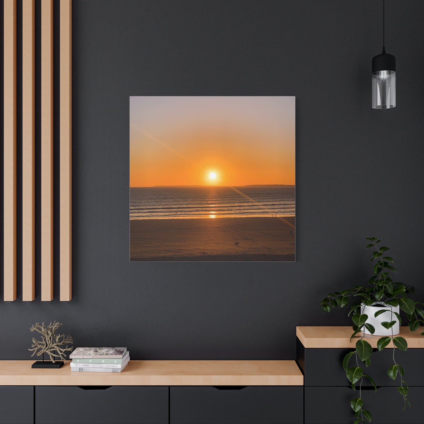 Sunset in ocean Matte Canvas, Stretched, 1.25"