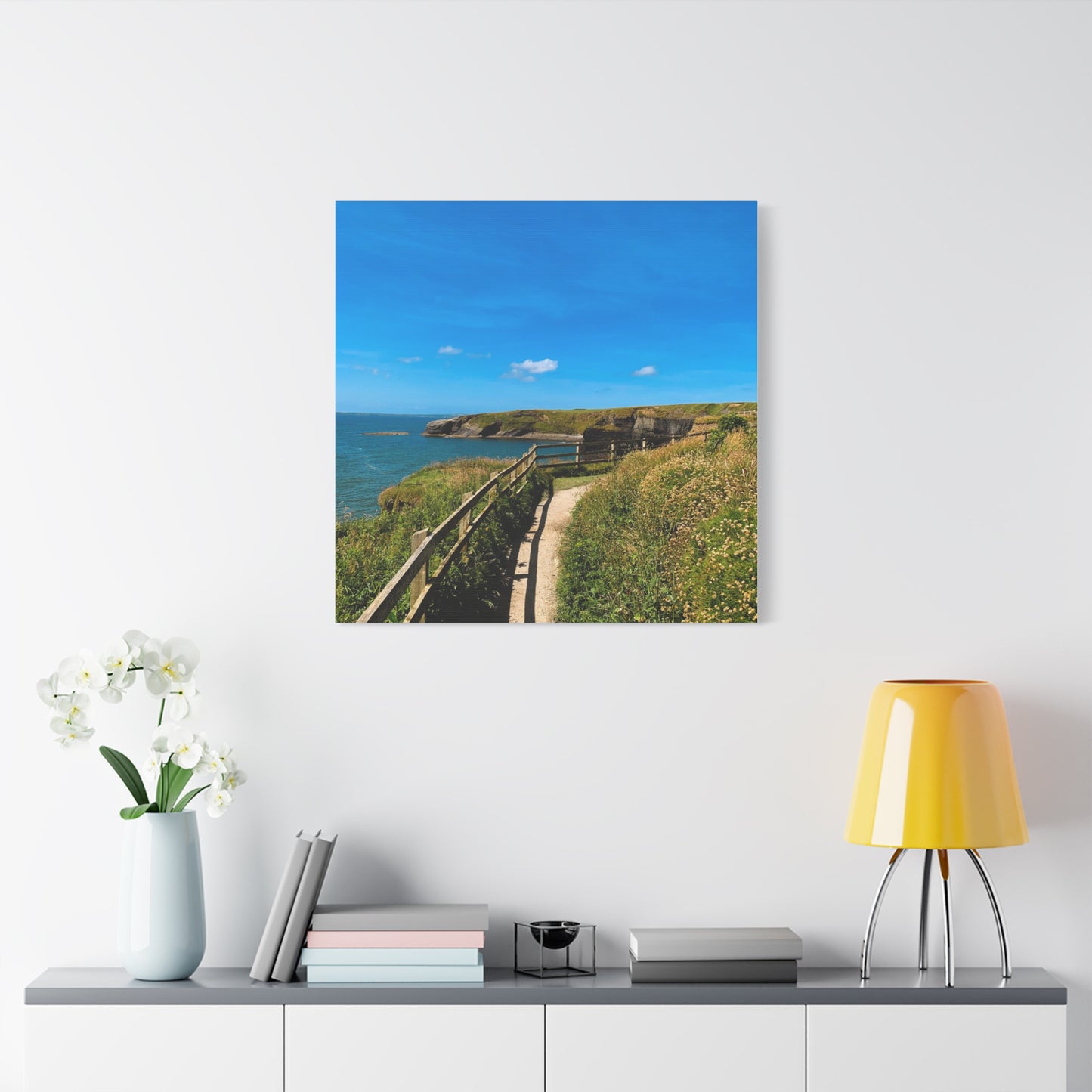 Sunny Walk In Ballybunion Matte Canvas, Stretched, 1.25"