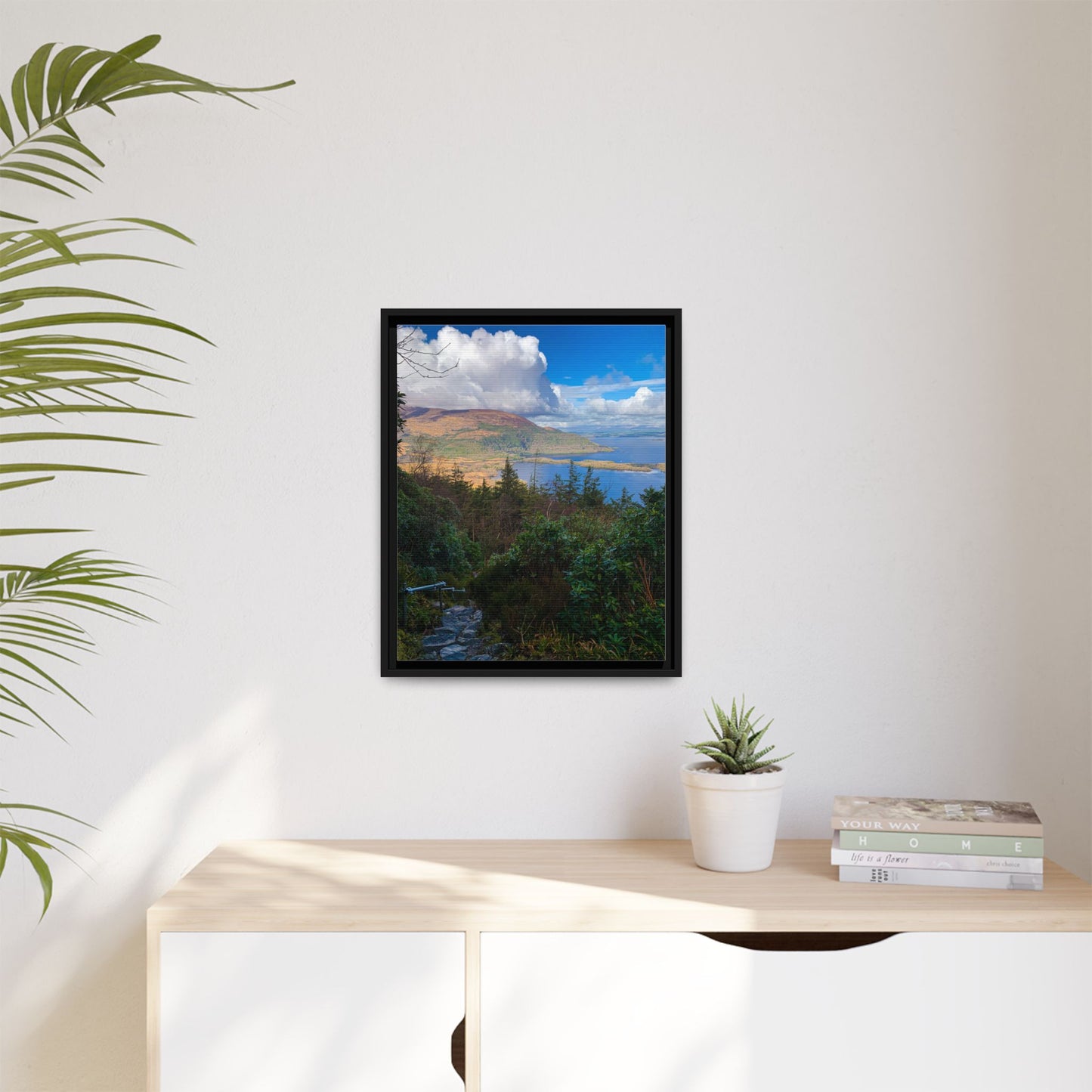 Torc Trail Stairs Matte Canvas, Framed (Multi-color)