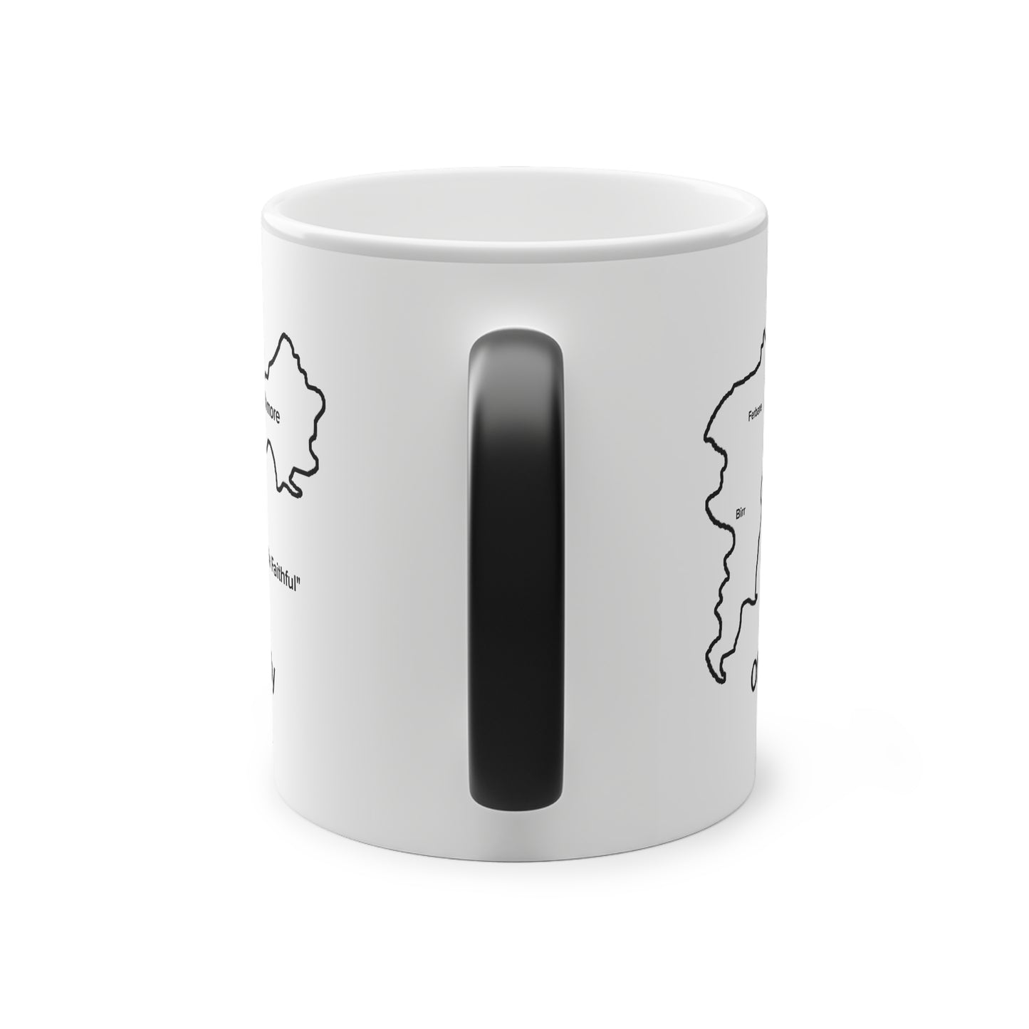 Offaly Magic Mug: Color - Changing Coffee Cup with Artistic Map Design