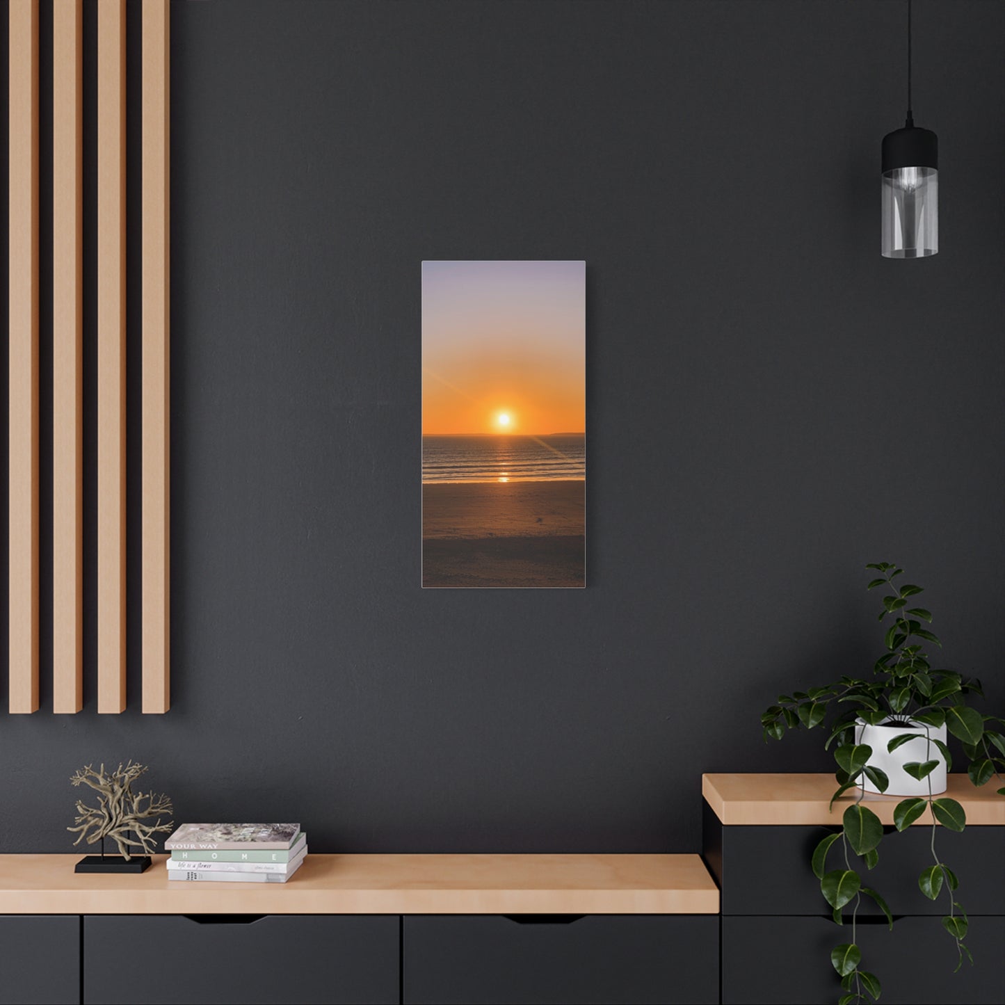 Sunset in ocean Matte Canvas, Stretched, 1.25"