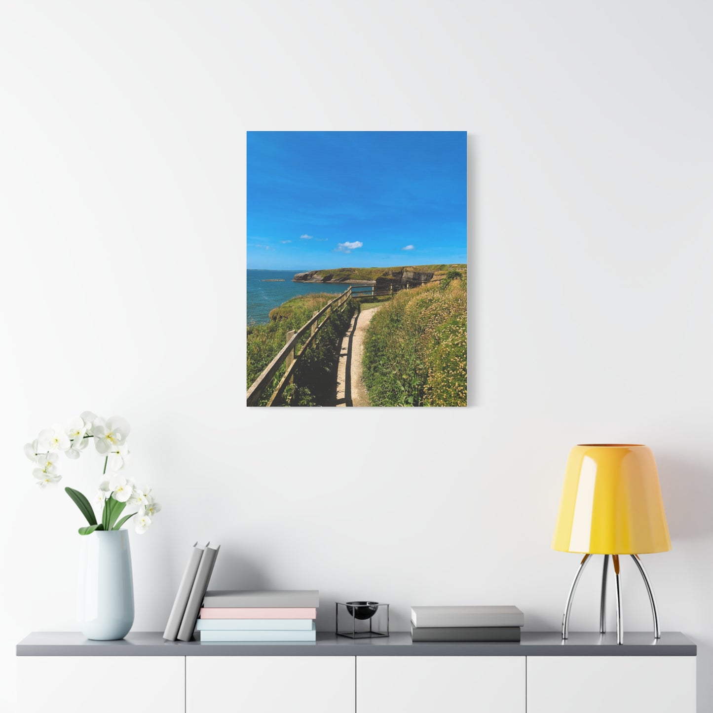 Sunny Walk In Ballybunion Matte Canvas, Stretched, 1.25"