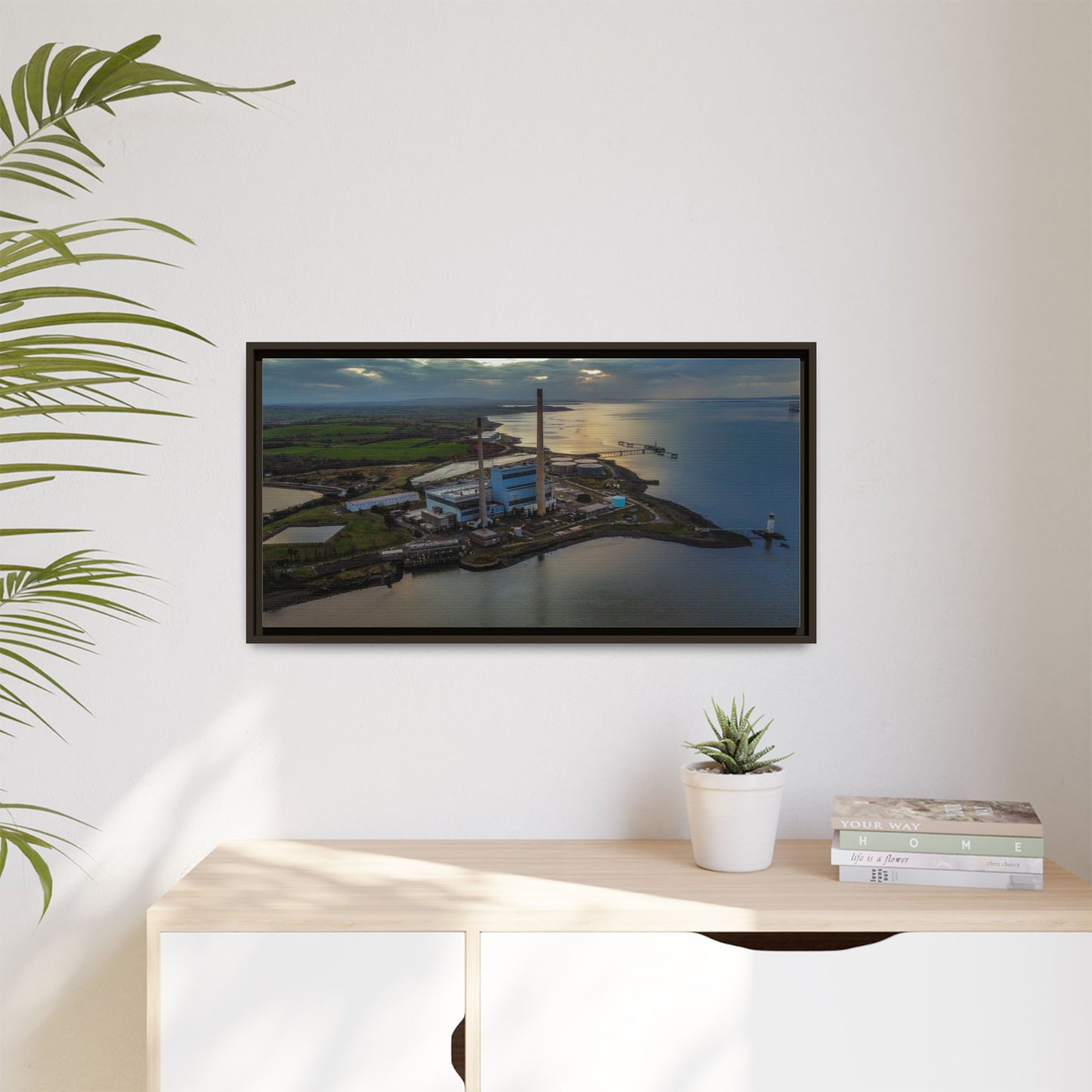 Target Power Station Matte Canvas, Framed (Multi-color)