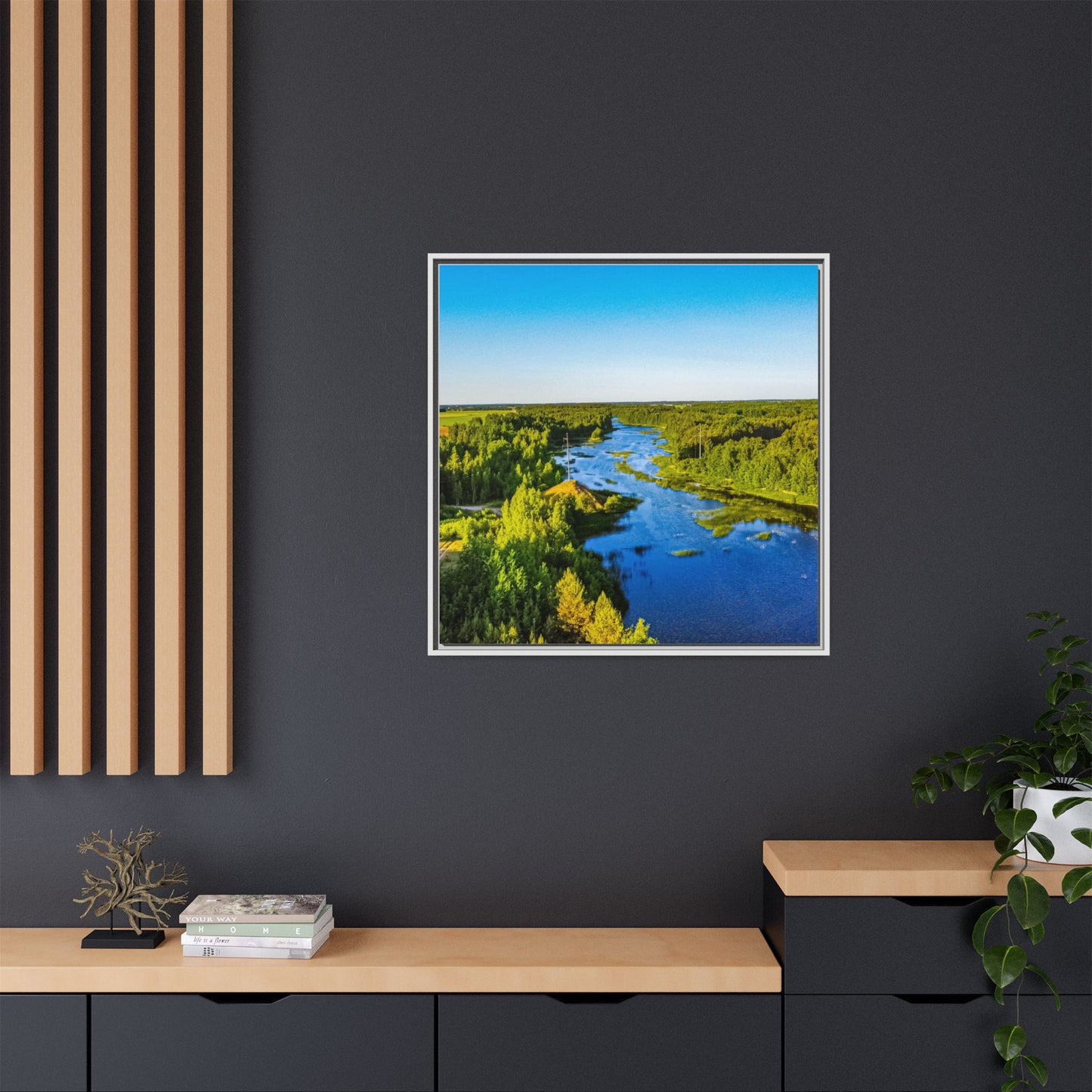 Zagares Lake Matte Canvas, Framed (Multi-color)