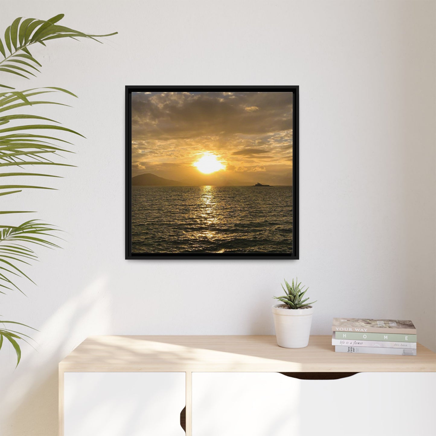 Sunset in Fenit Matte Canvas, Framed (Multi-color)