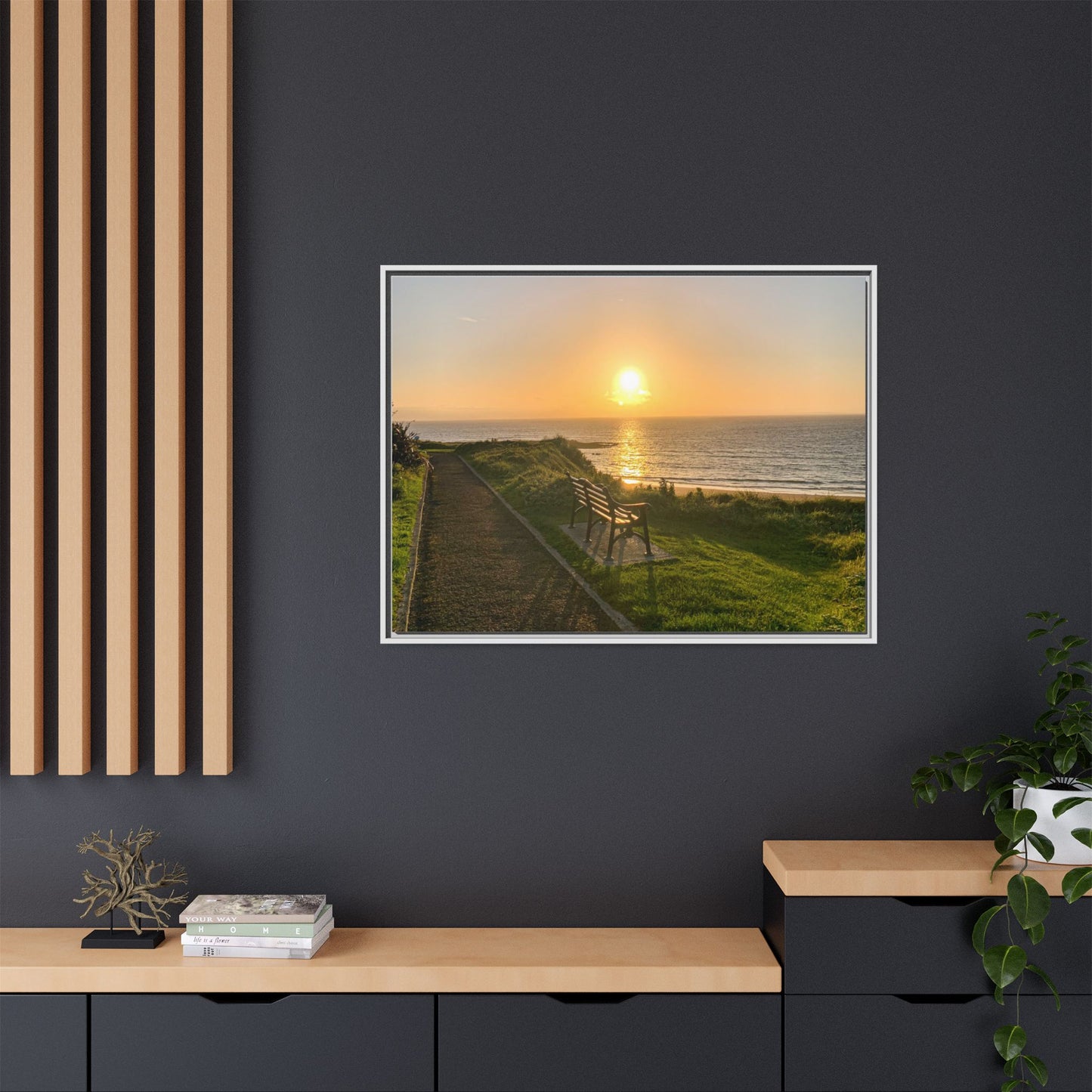 Sunset in Ballybunion 2 Matte Canvas, Framed (Multi-color)