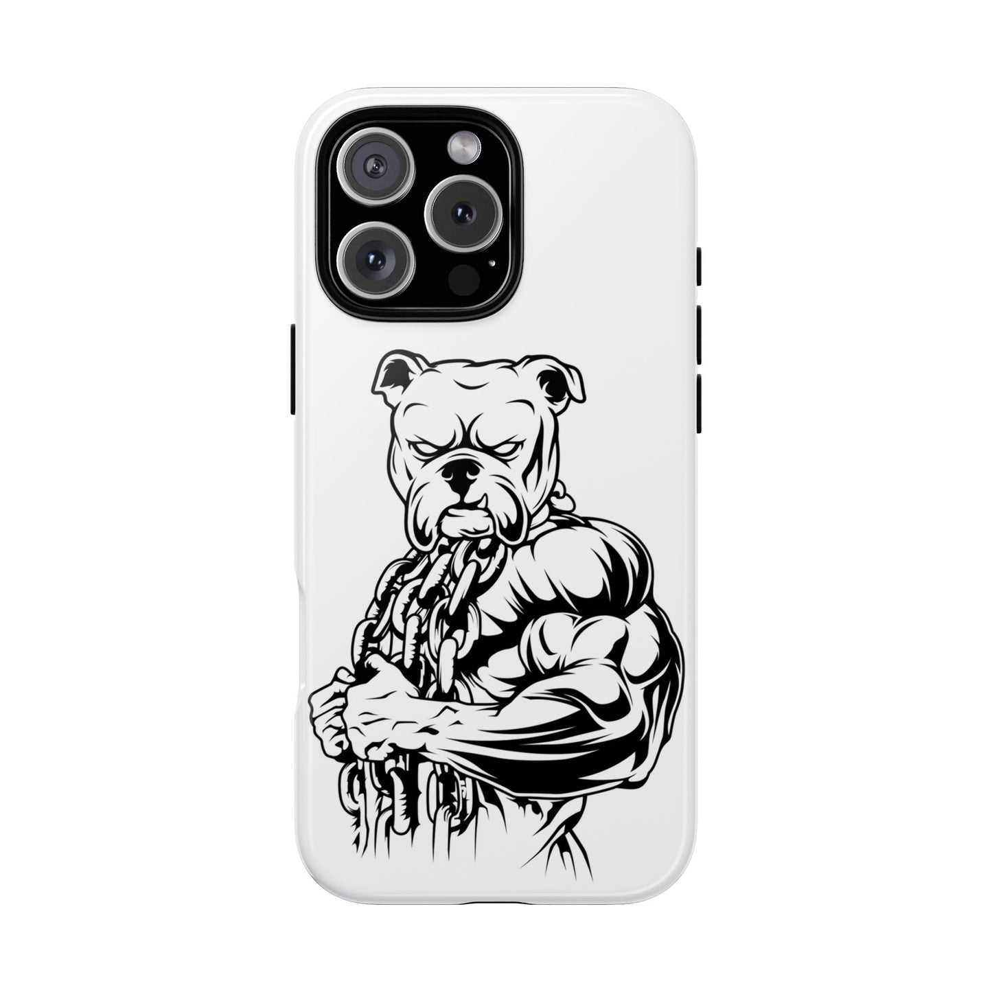 Tough Cases: Strong Bulldog Phone Case - Perfect for Dog Lovers and Fitness Enthusiasts