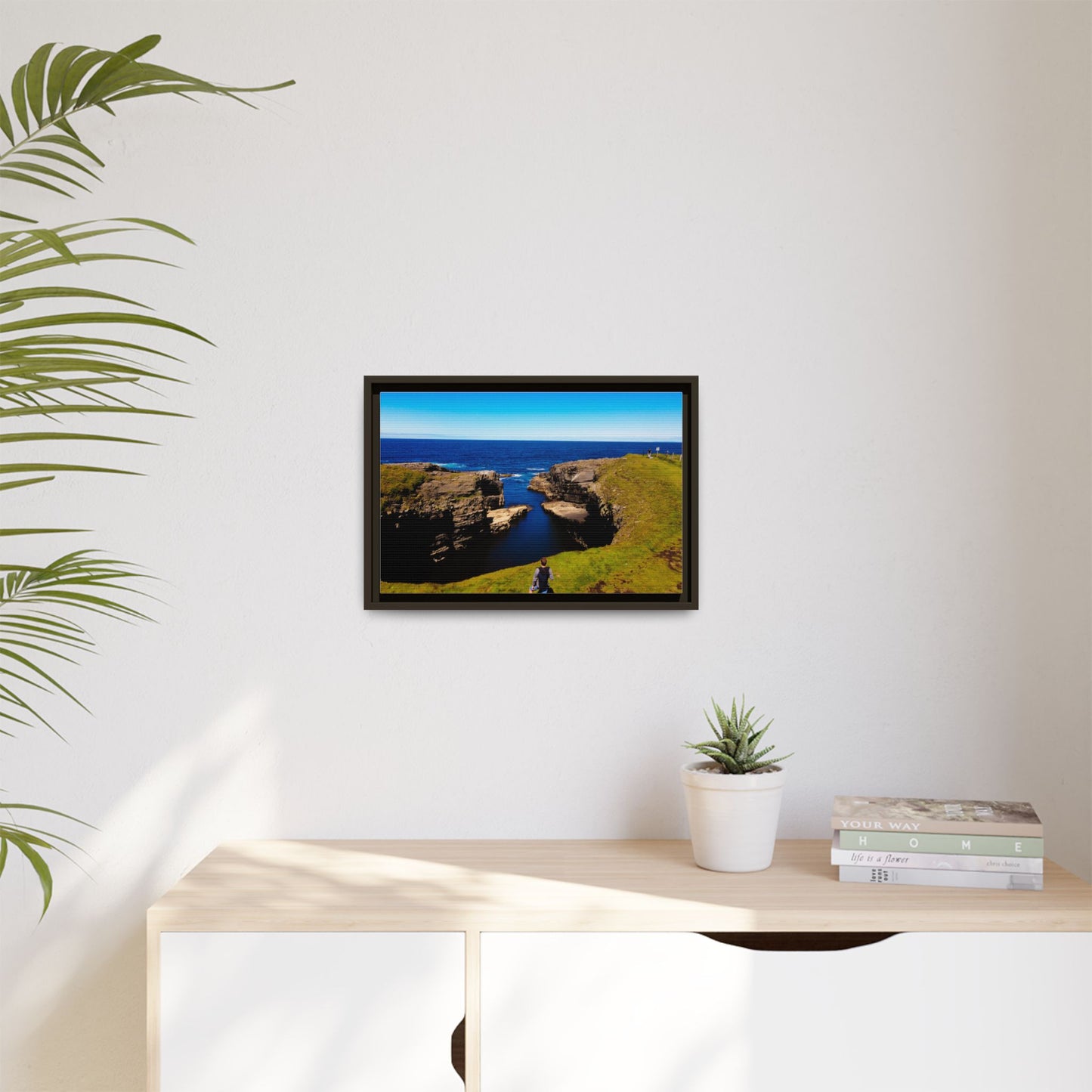 Cliffs Matte Canvas, Framed (Multi-color)