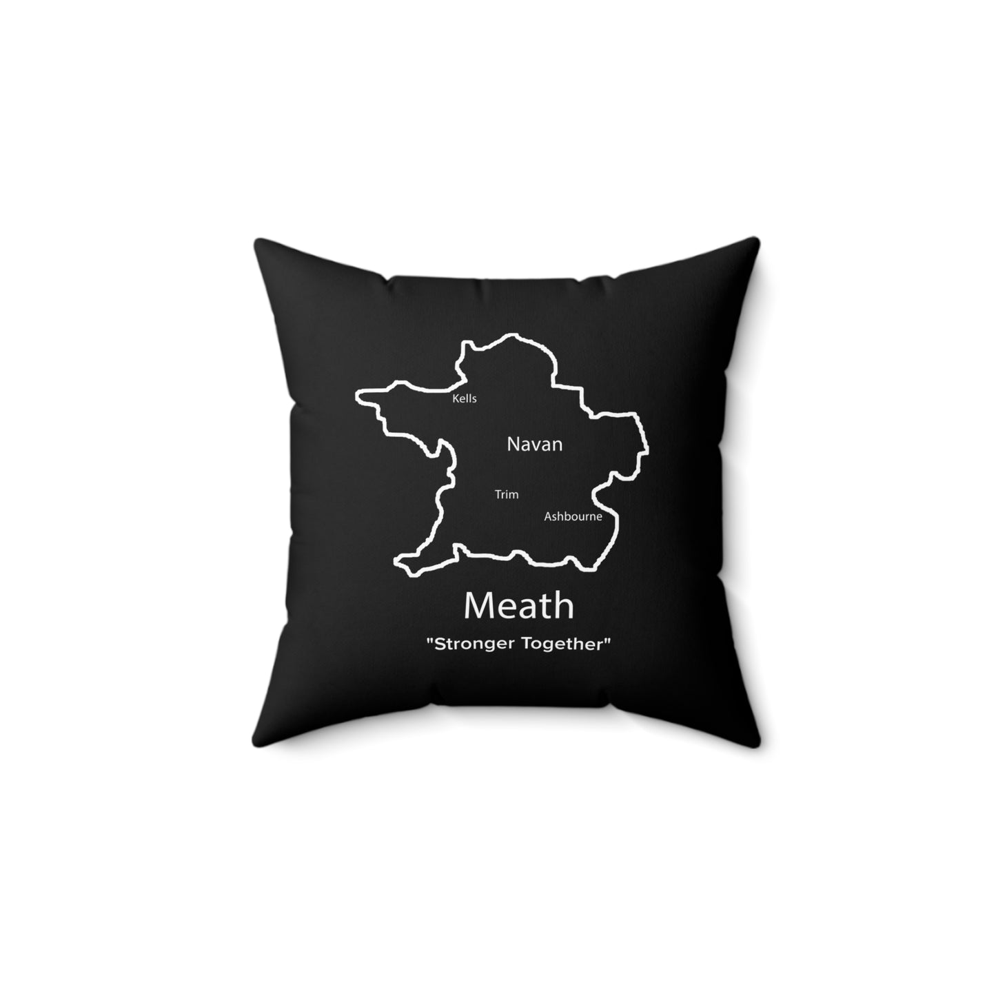 Meath Spun Polyester Square Pillow Black Edition 2 Sizes