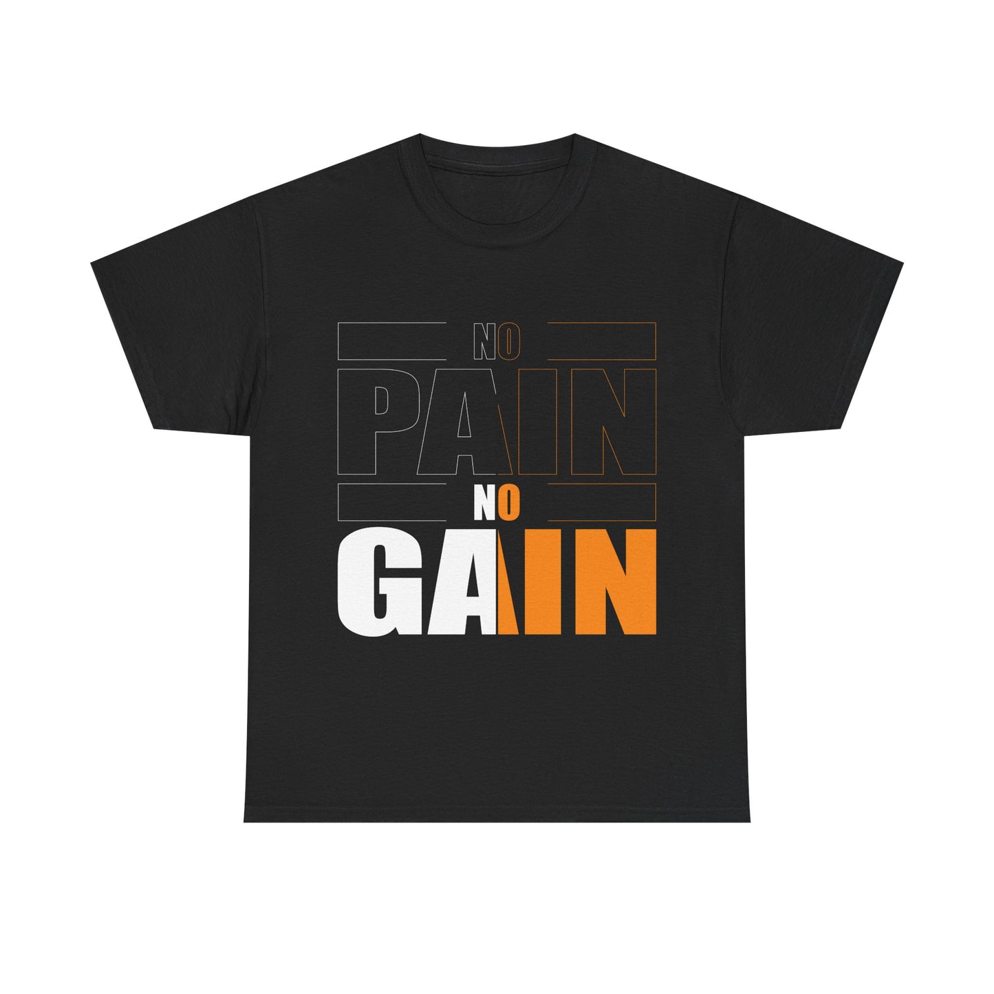No Pain No Gain Unisex Heavy Cotton Tee - Motivational Workout T-Shirt