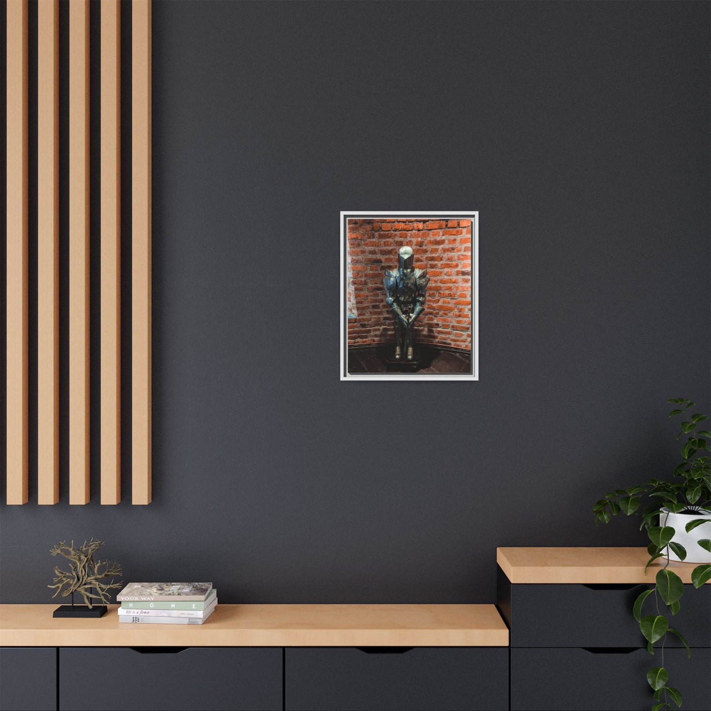 Steel Armour Medieval Age Lithuania Matte Canvas, Framed (Multi-color)