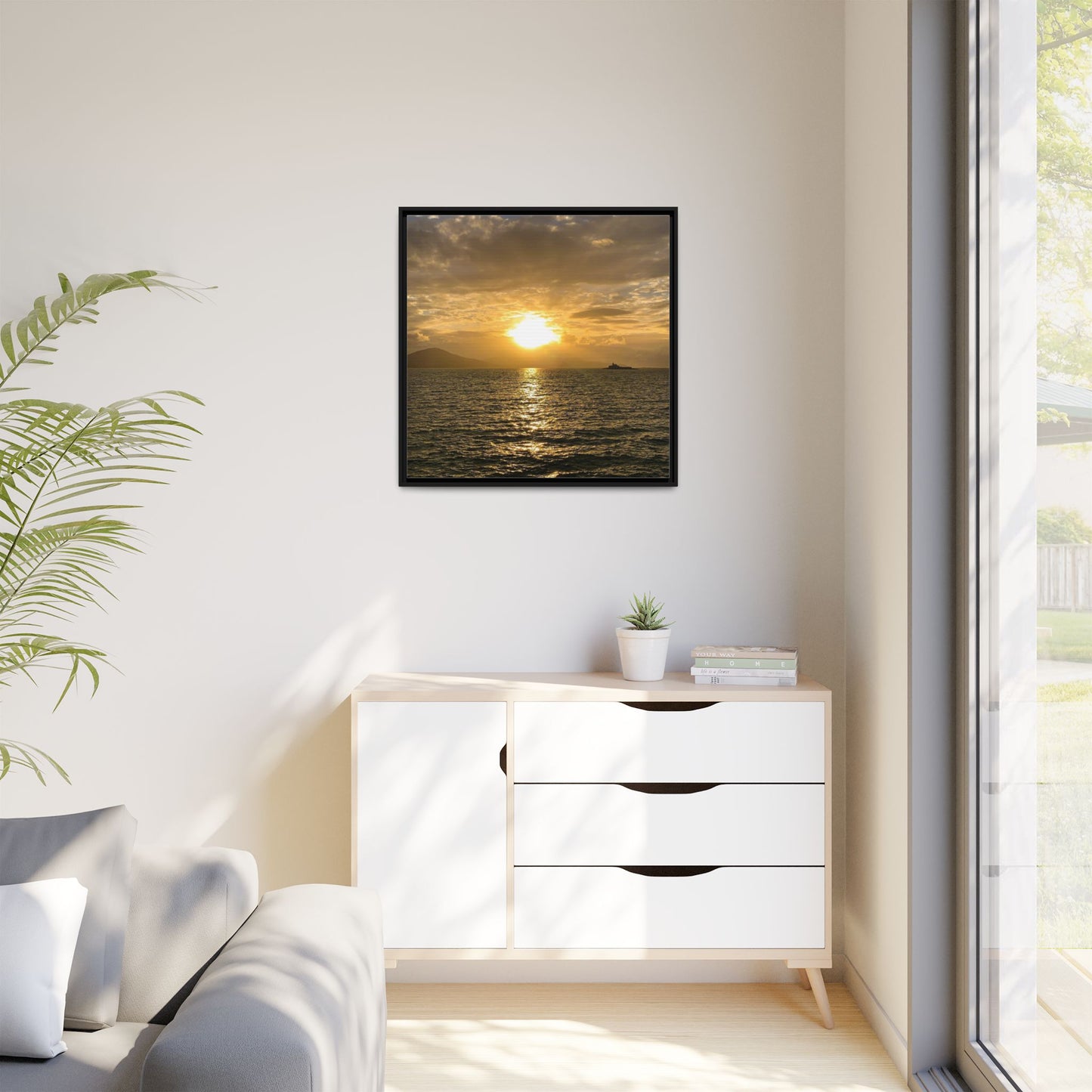 Sunset in Fenit Matte Canvas, Framed (Multi-color)