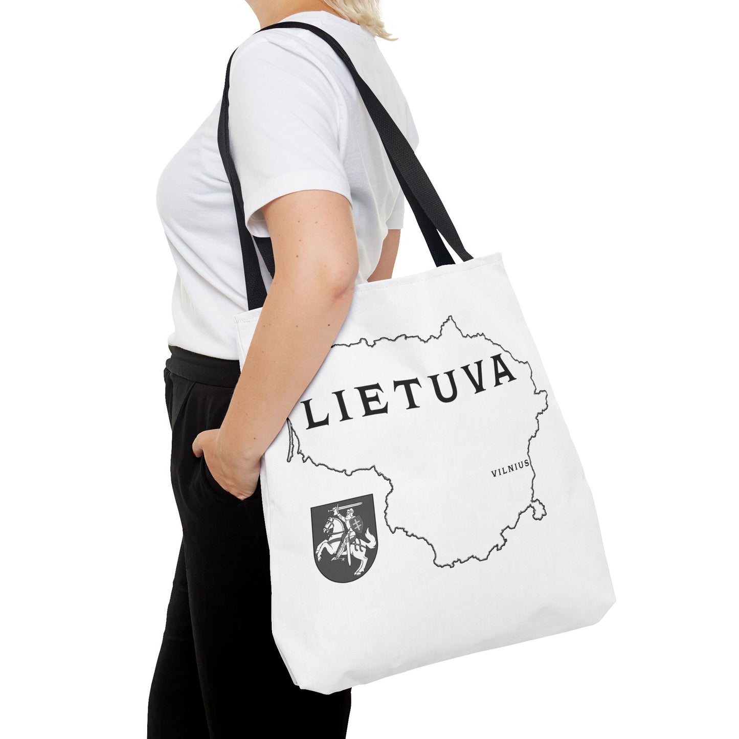 Lietuva Map Tote Bag - Stylish Travel Bag for Lithuanian Pride