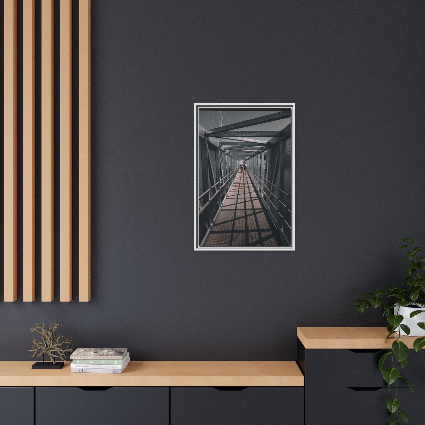 Dingle Pier Matte Canvas, Framed (Multi-color)