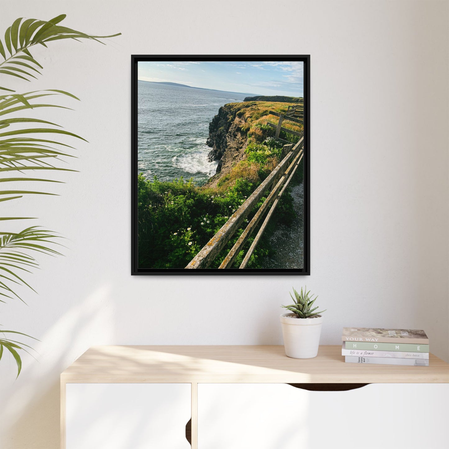 Ballybunion Cliff Walk Matte Canvas, Framed (Multi-color)