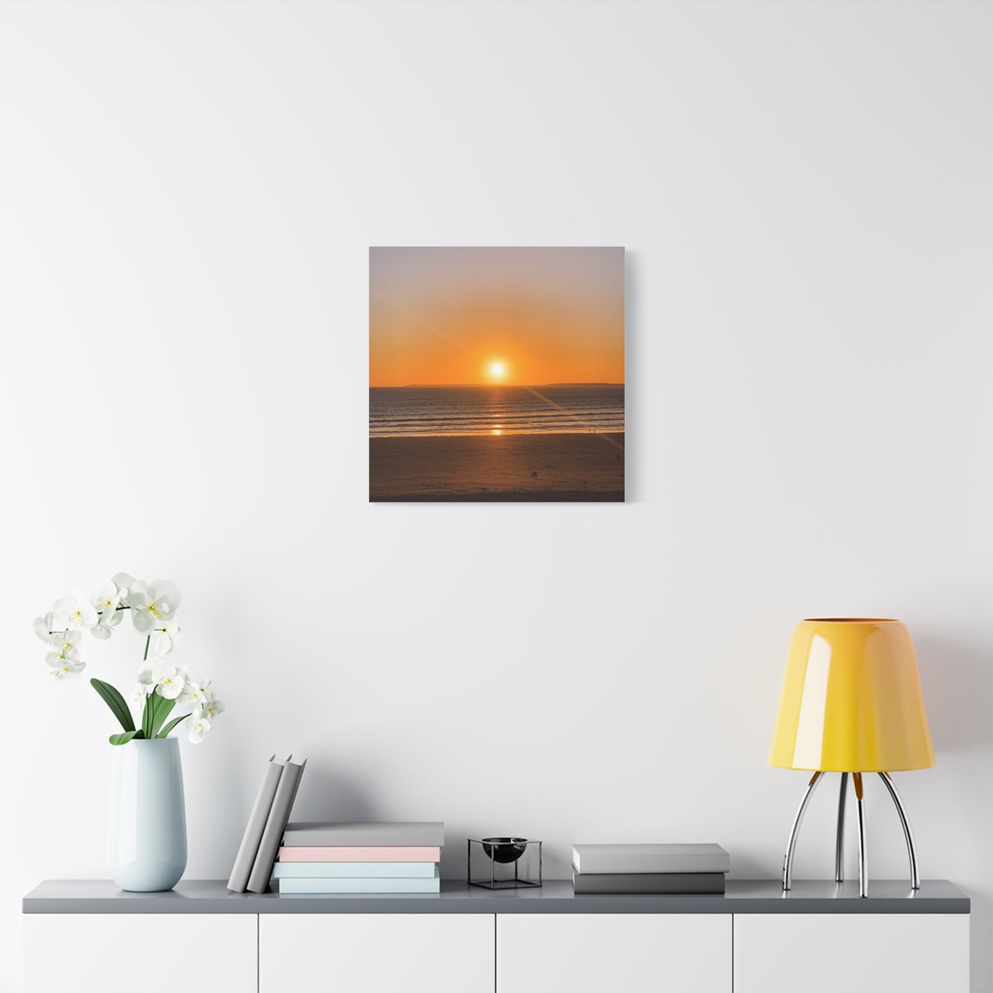 Sunset in ocean Matte Canvas, Stretched, 1.25"