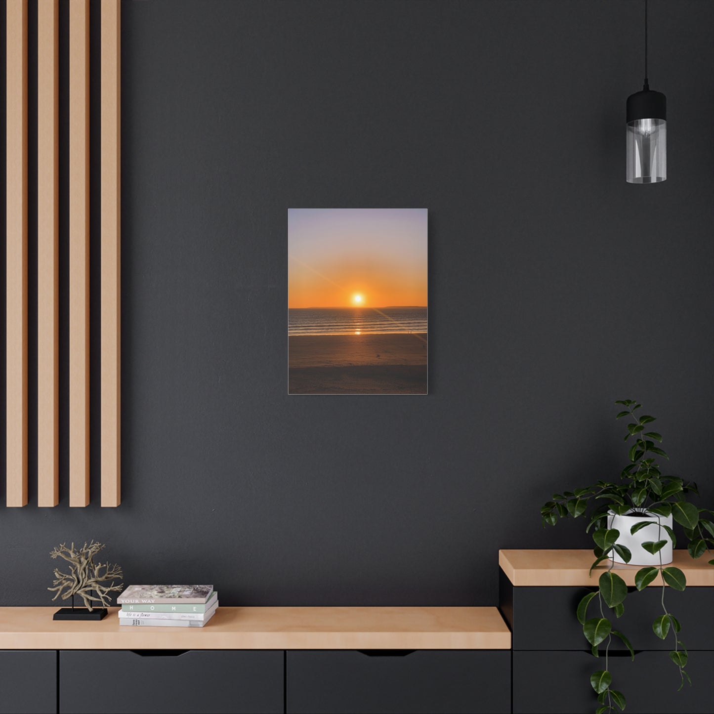 Sunset in ocean Matte Canvas, Stretched, 1.25"