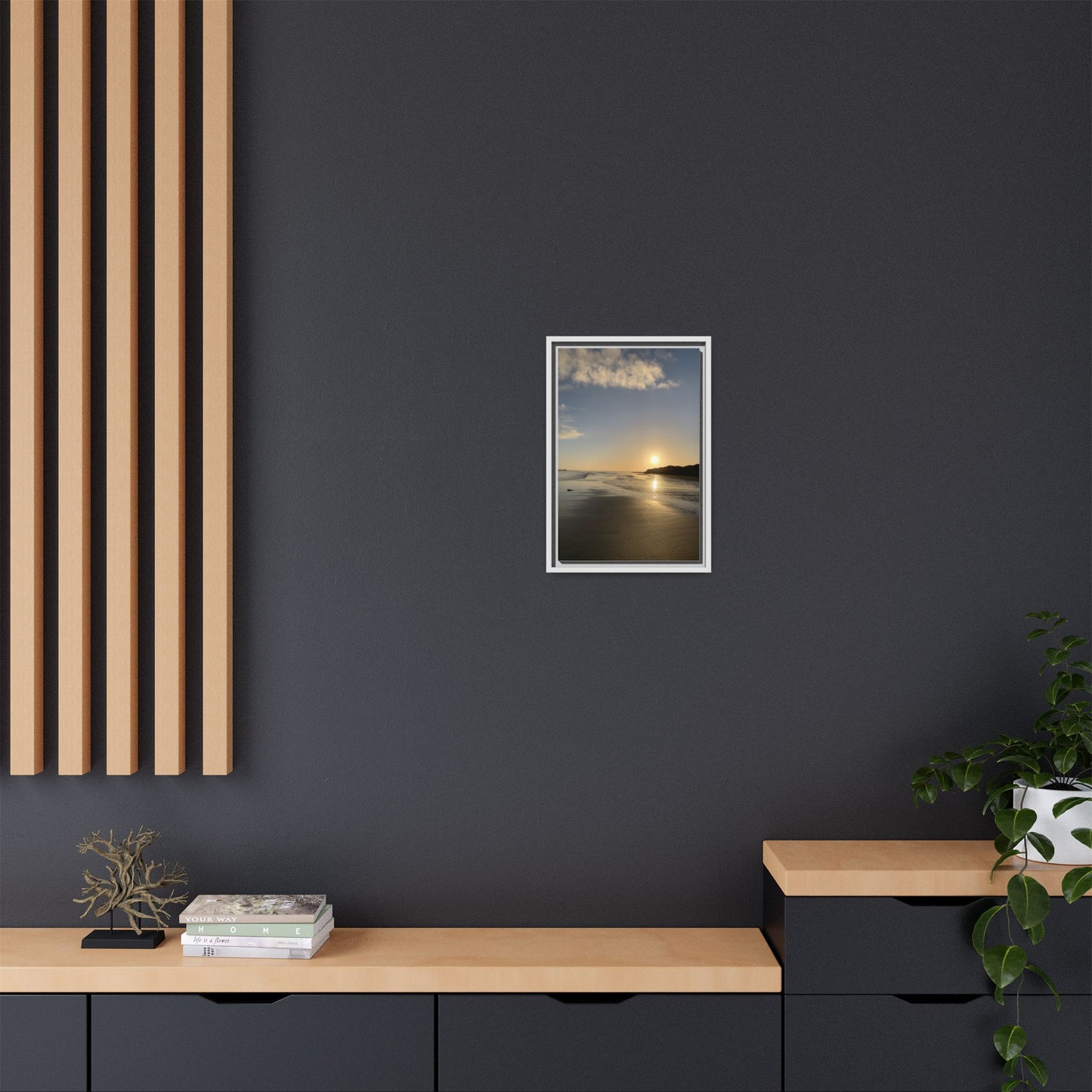 Sunset Matte Canvas, Framed (Multi-color)