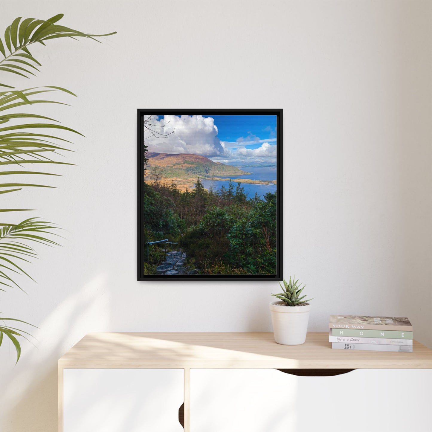 Torc Trail Stairs Matte Canvas, Framed (Multi-color)