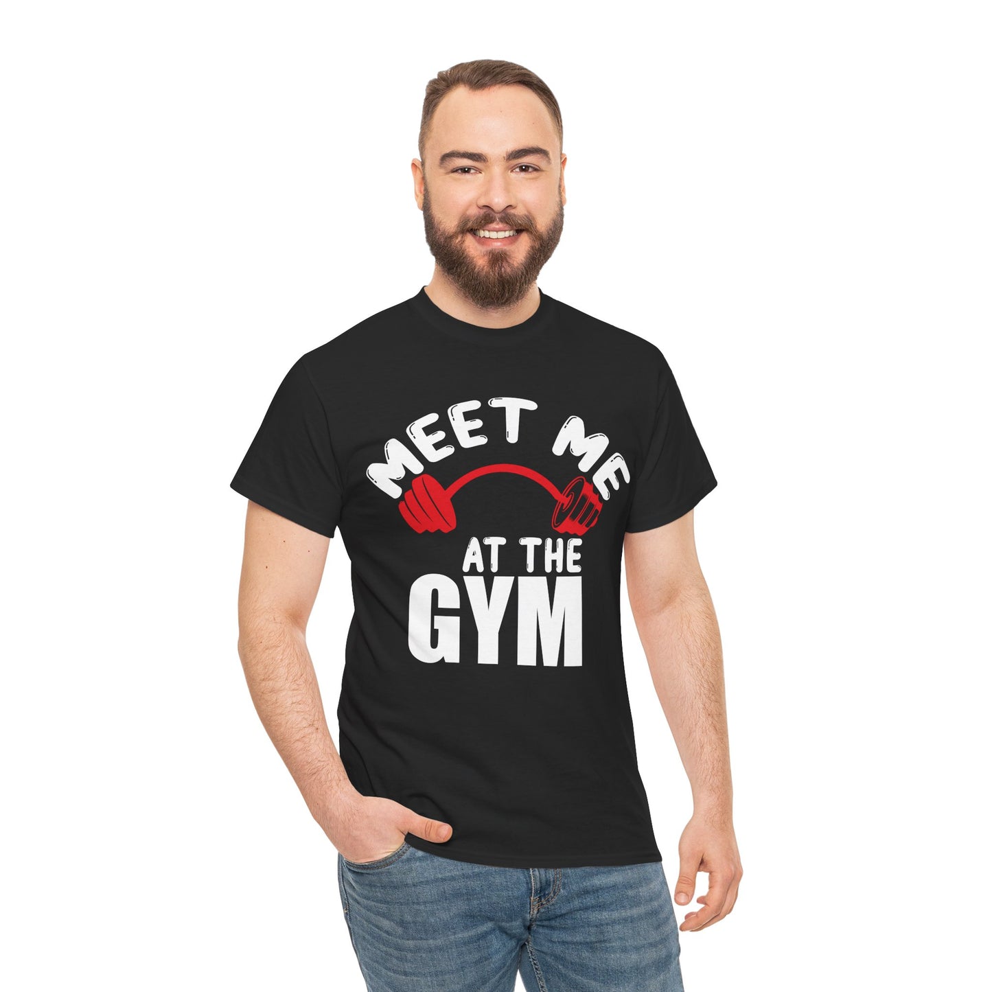 Gym Motivation Unisex Heavy Cotton Tee - 'Meet Me at the Gym'