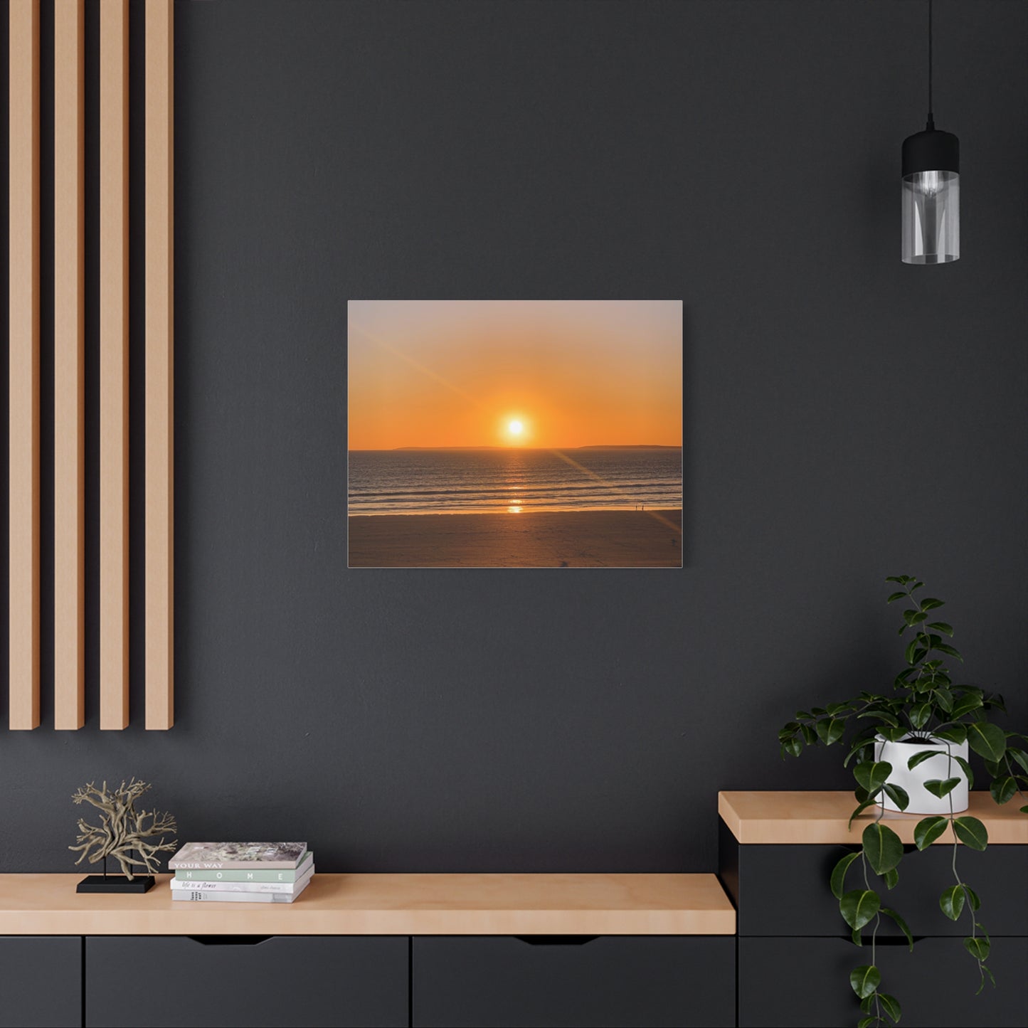 Sunset in ocean Matte Canvas, Stretched, 1.25"