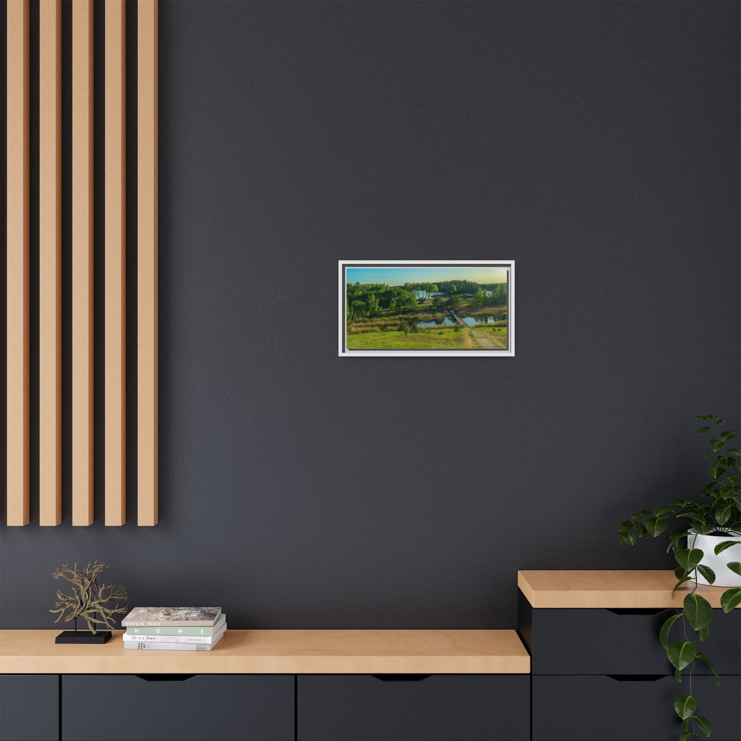 Zageres Lake Matte Canvas, Framed (Multi-color)