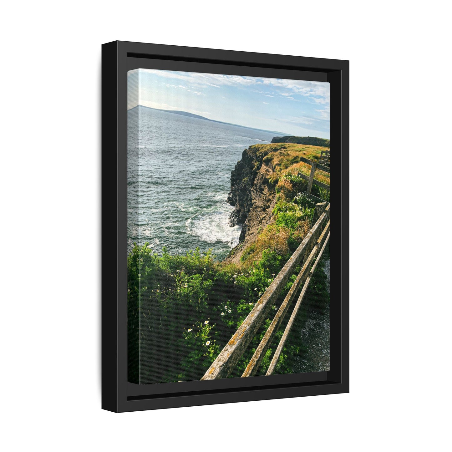 Ballybunion Cliff Walk Matte Canvas, Framed (Multi-color)