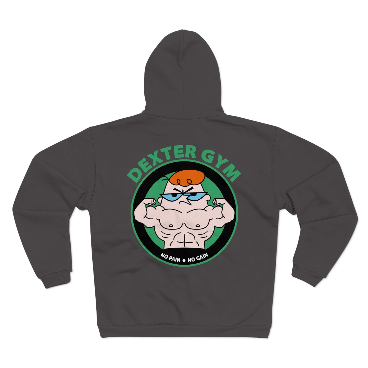 Dexter Gym Unisex Hooded Zip Sweatshirt - No Pain No Gain Design