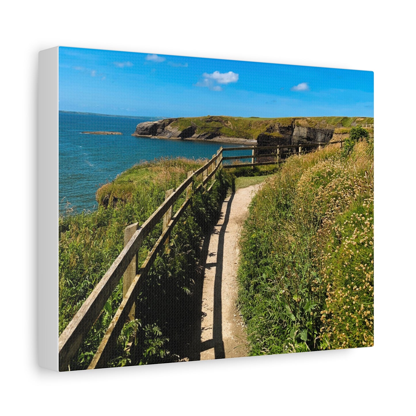 Sunny Walk In Ballybunion Matte Canvas, Stretched, 1.25"