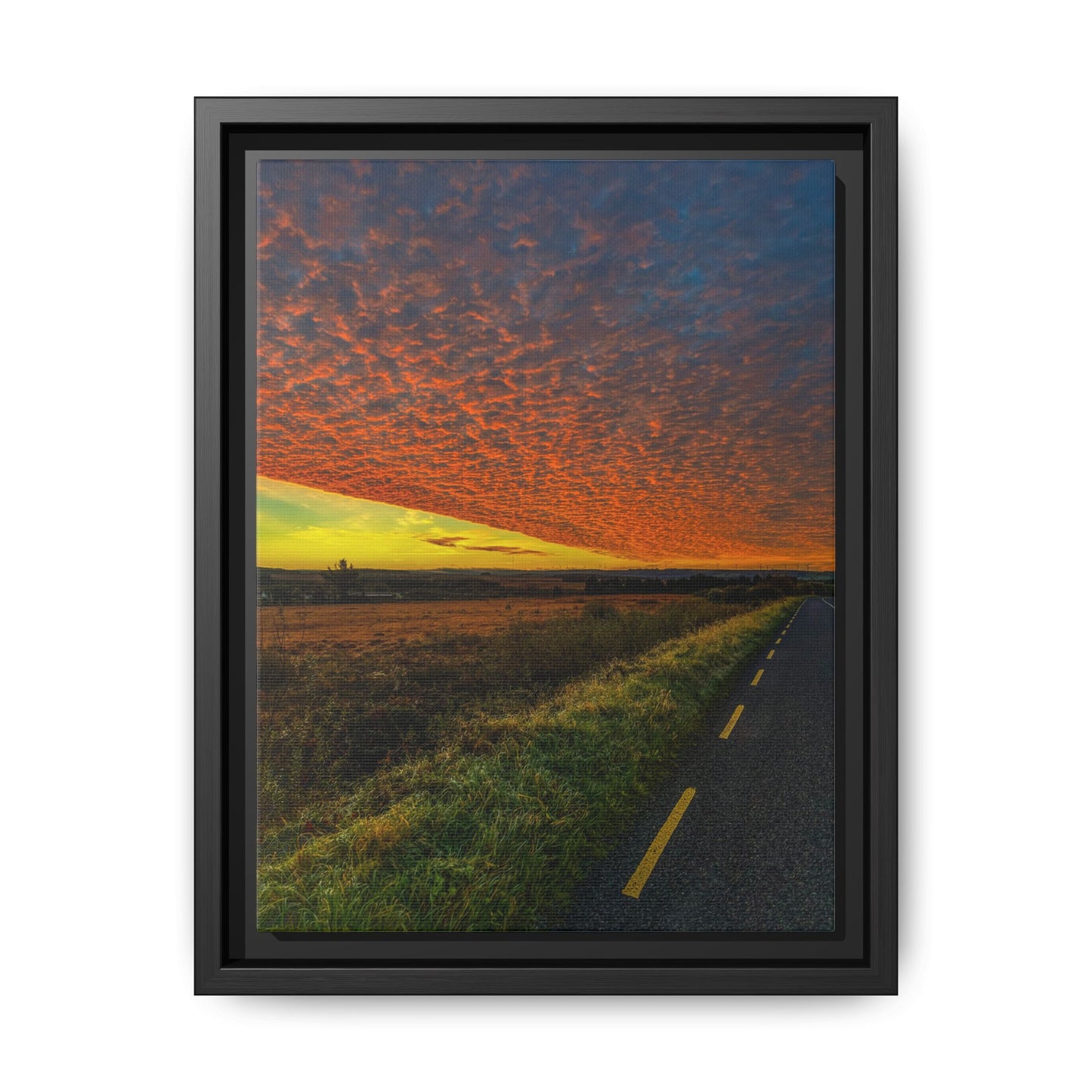 Cloudy Sunset Matte Canvas, Framed (Multi-color)