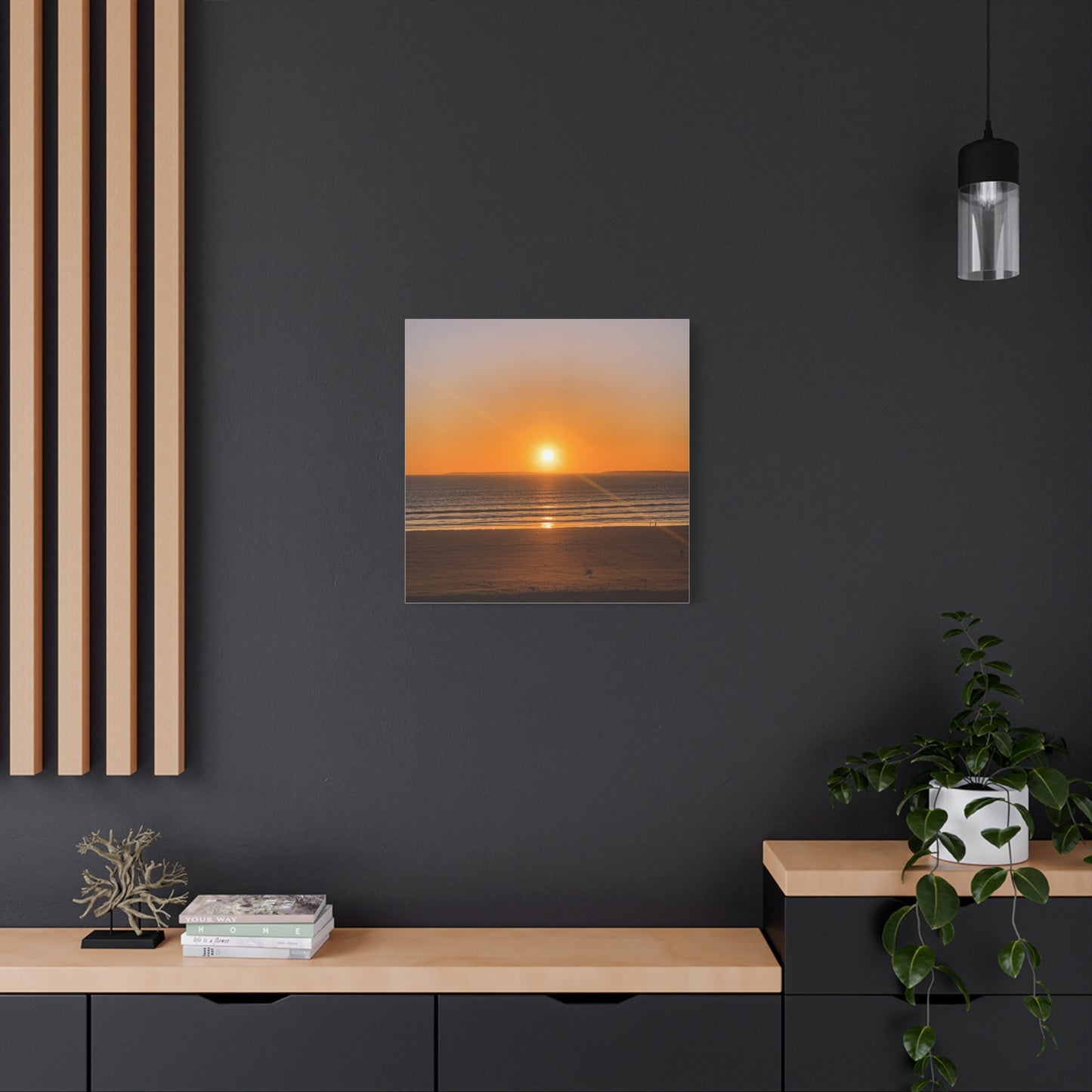 Sunset in ocean Matte Canvas, Stretched, 1.25"