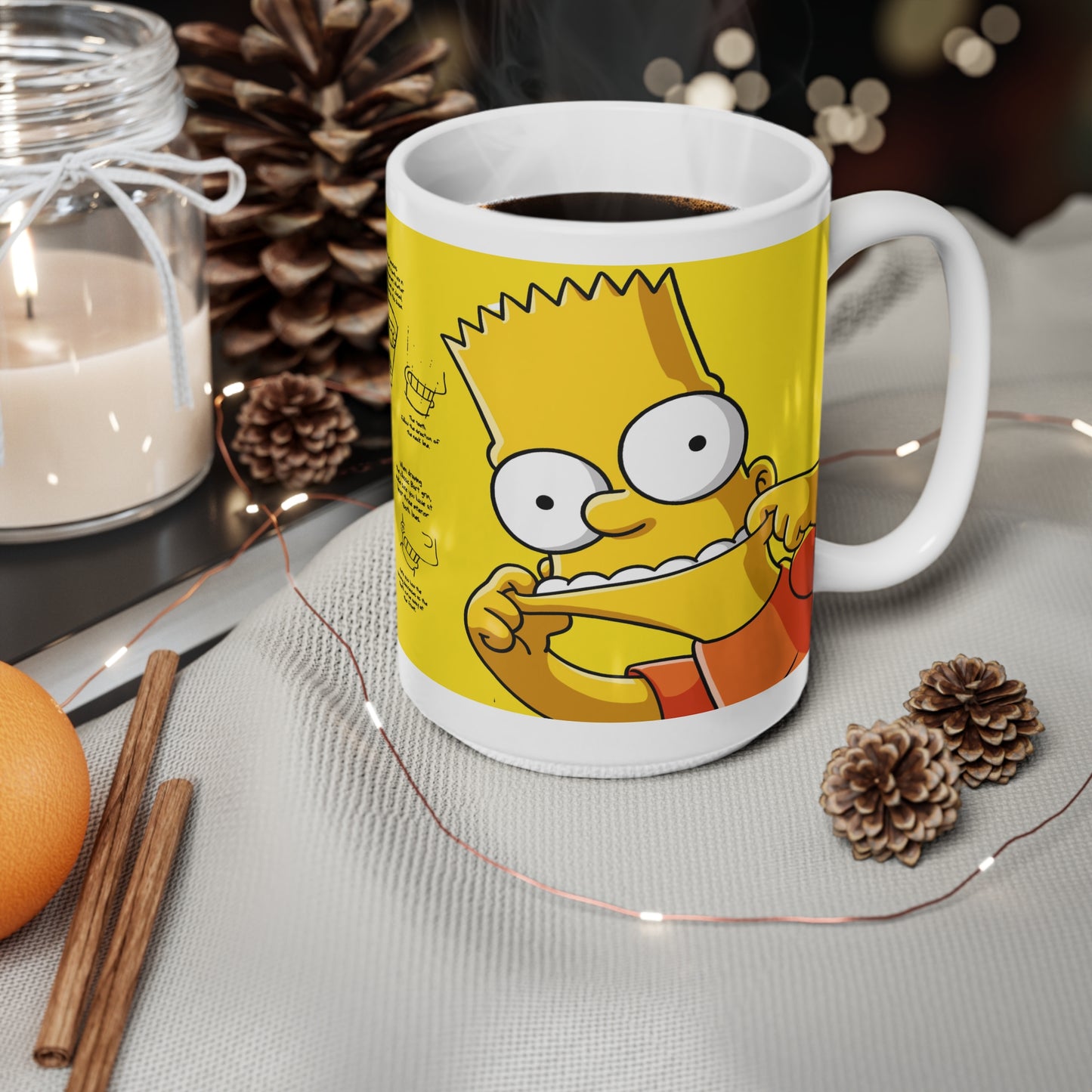 Funny Bart Ceramic Coffee Mug - 11oz & 15oz