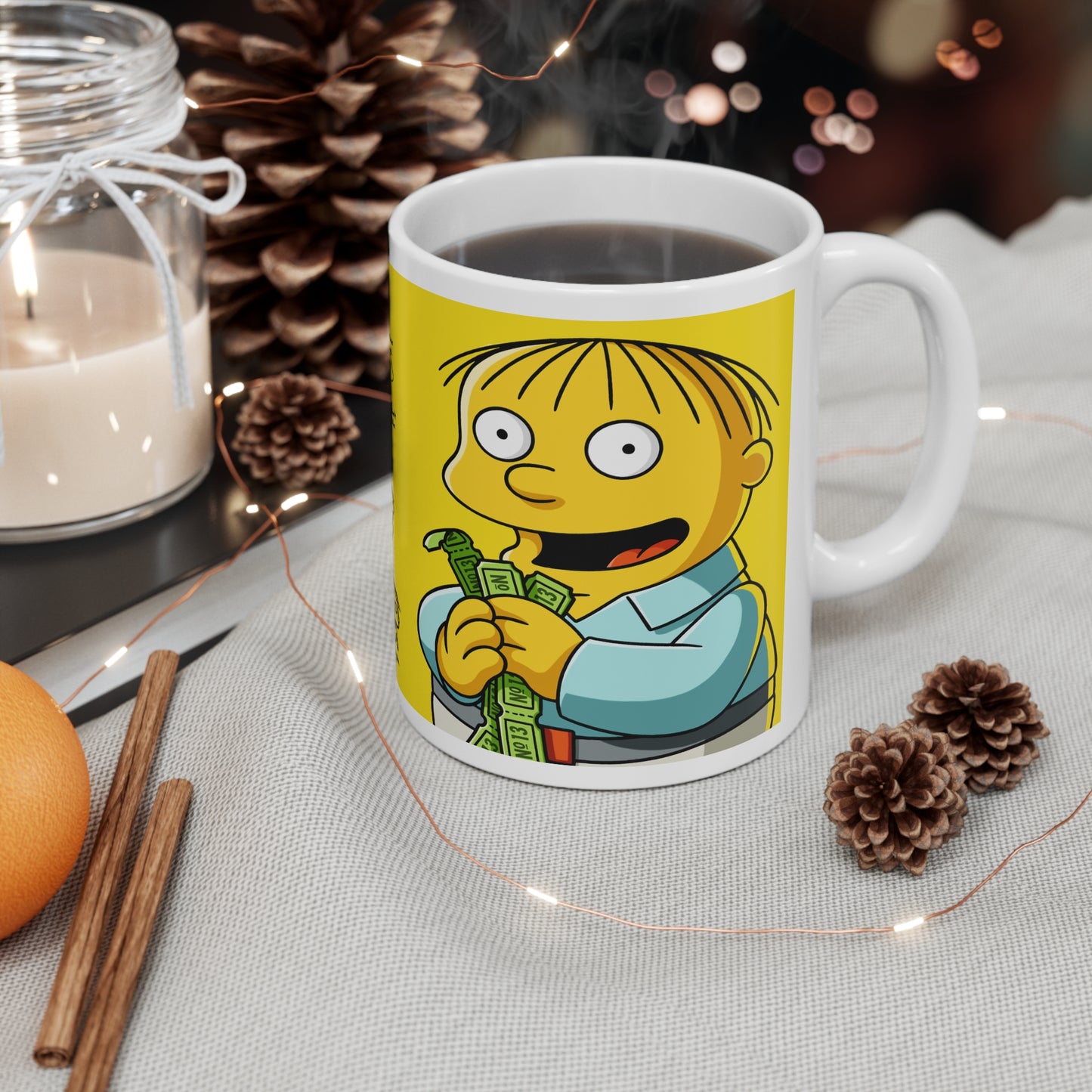 Whimsical Ralph Wiggum Ceramic Coffee Cups – Perfect for Different Moods