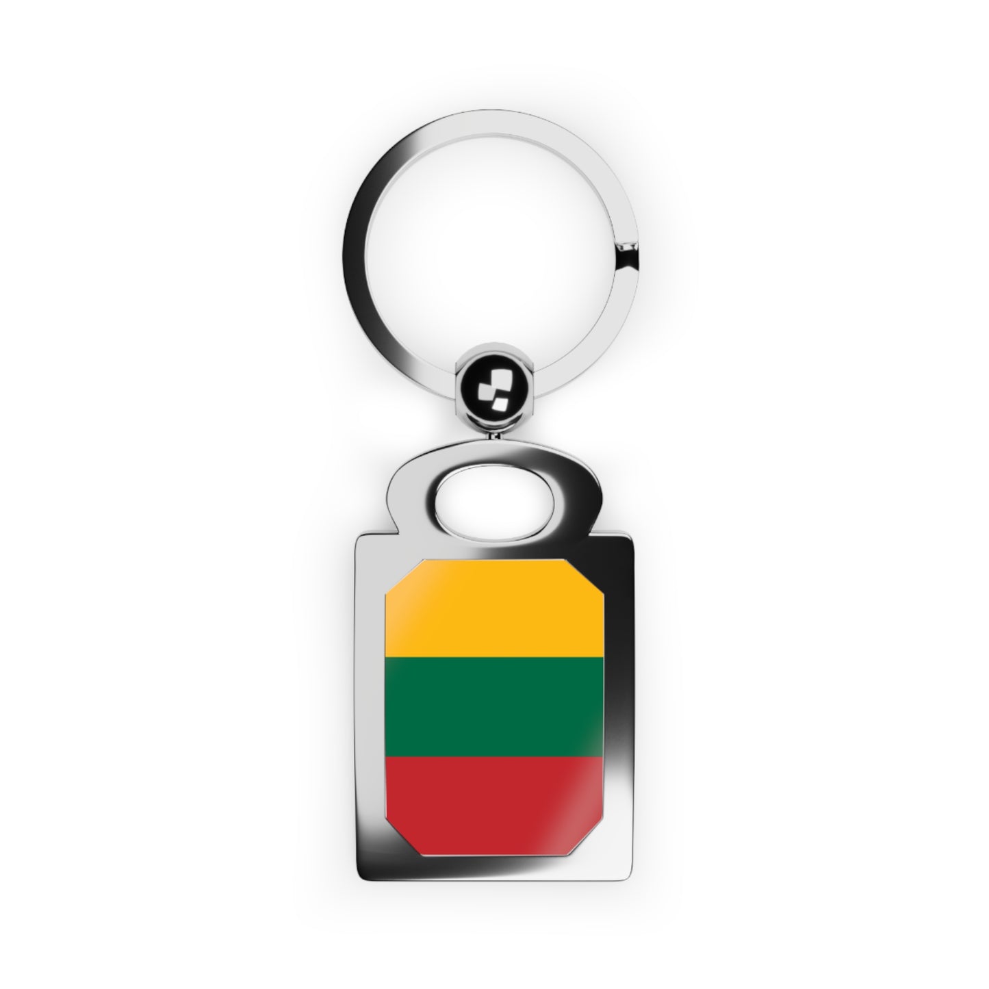 Lithuanian Flag Photo Keyring - Personalized Metal Keychain