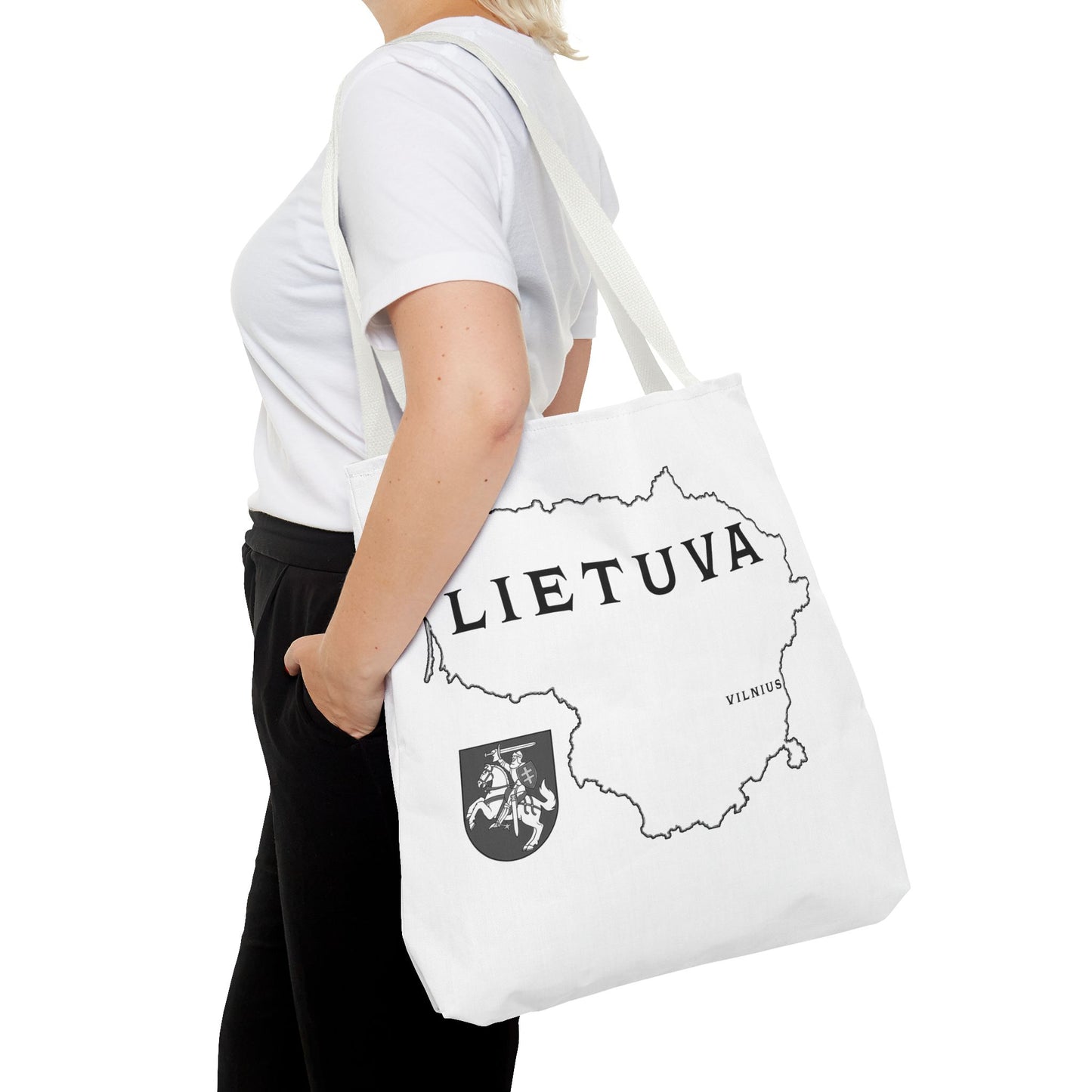 Lietuva Map Tote Bag - Stylish Travel Bag for Lithuanian Pride