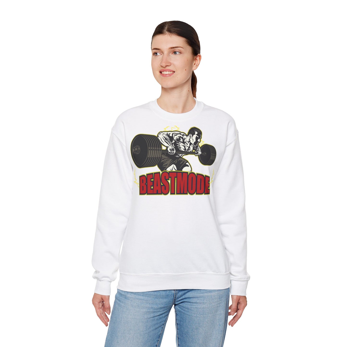 Beast Mode Unisex Heavy Blend™ Crewneck Sweatshirt - Perfect for Gym Enthusiasts
