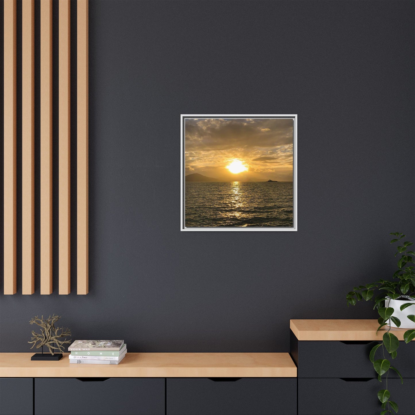 Sunset in Fenit Matte Canvas, Framed (Multi-color)