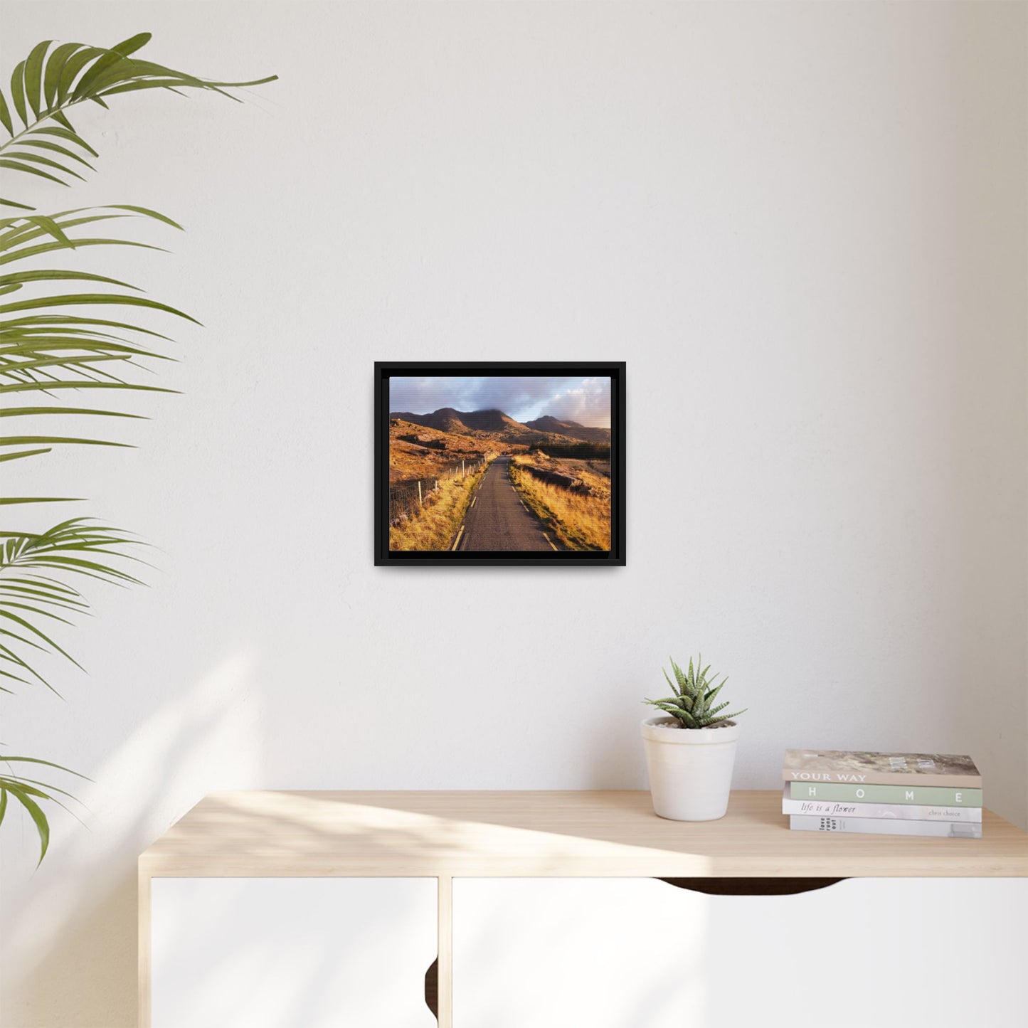 Sunset Road Matte Canvas, Framed (Multi-color)