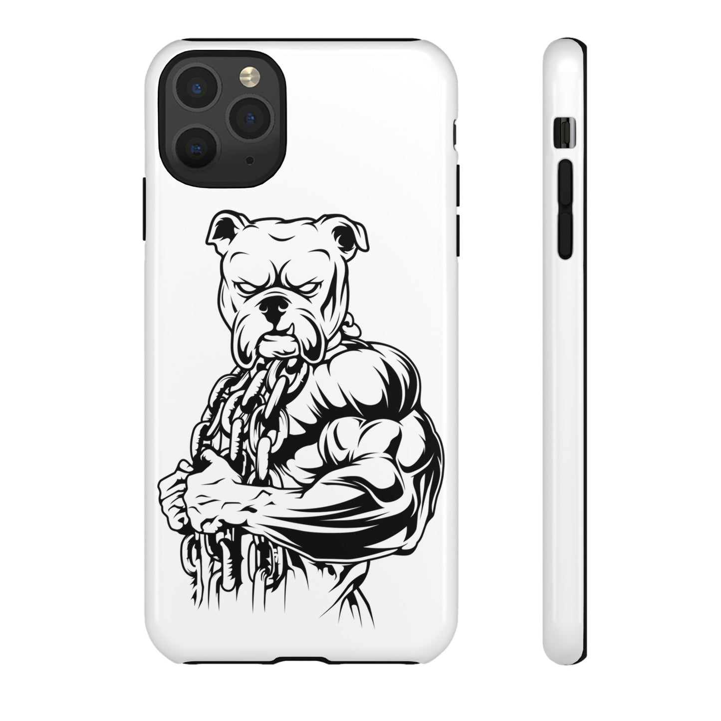 Tough Cases: Strong Bulldog Phone Case - Perfect for Dog Lovers and Fitness Enthusiasts