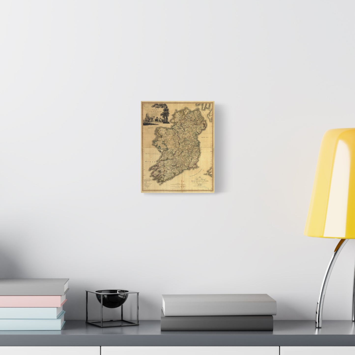 Old Eire Map Matte Canvas, Stretched, 1.25"