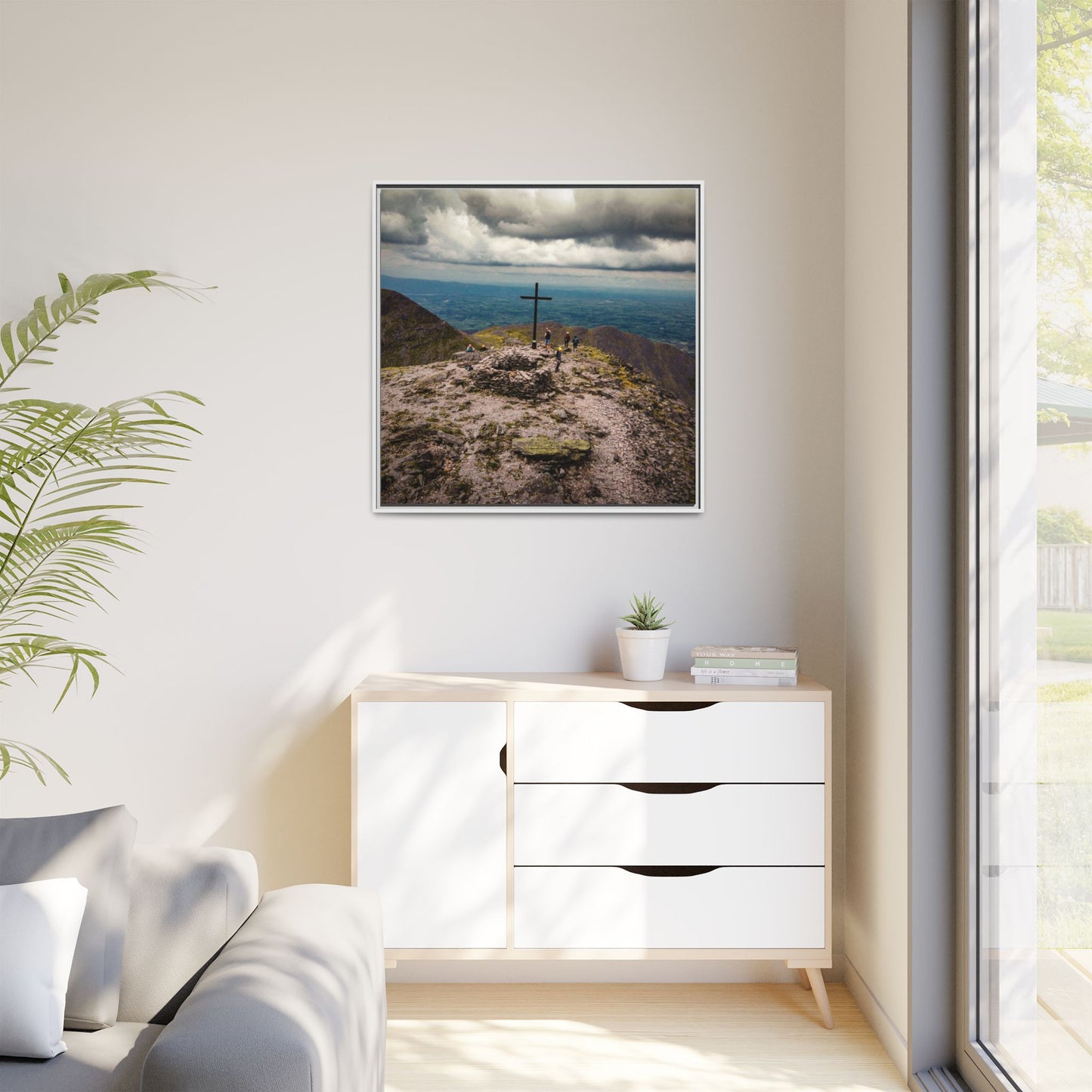 Carrauntoohil Summit Matte Canvas, Framed (Multi-color)