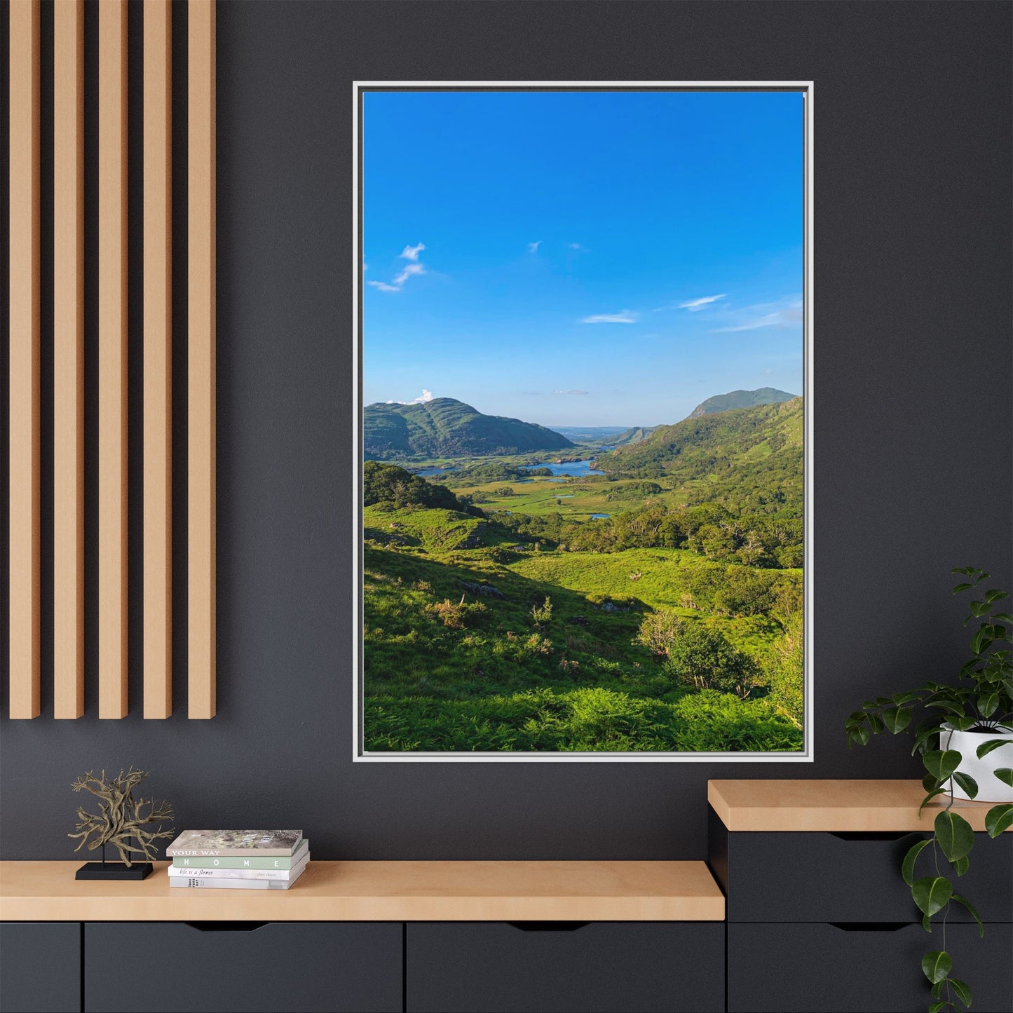 Beautiful Ladies View Matte Canvas, Framed (Multi-color)