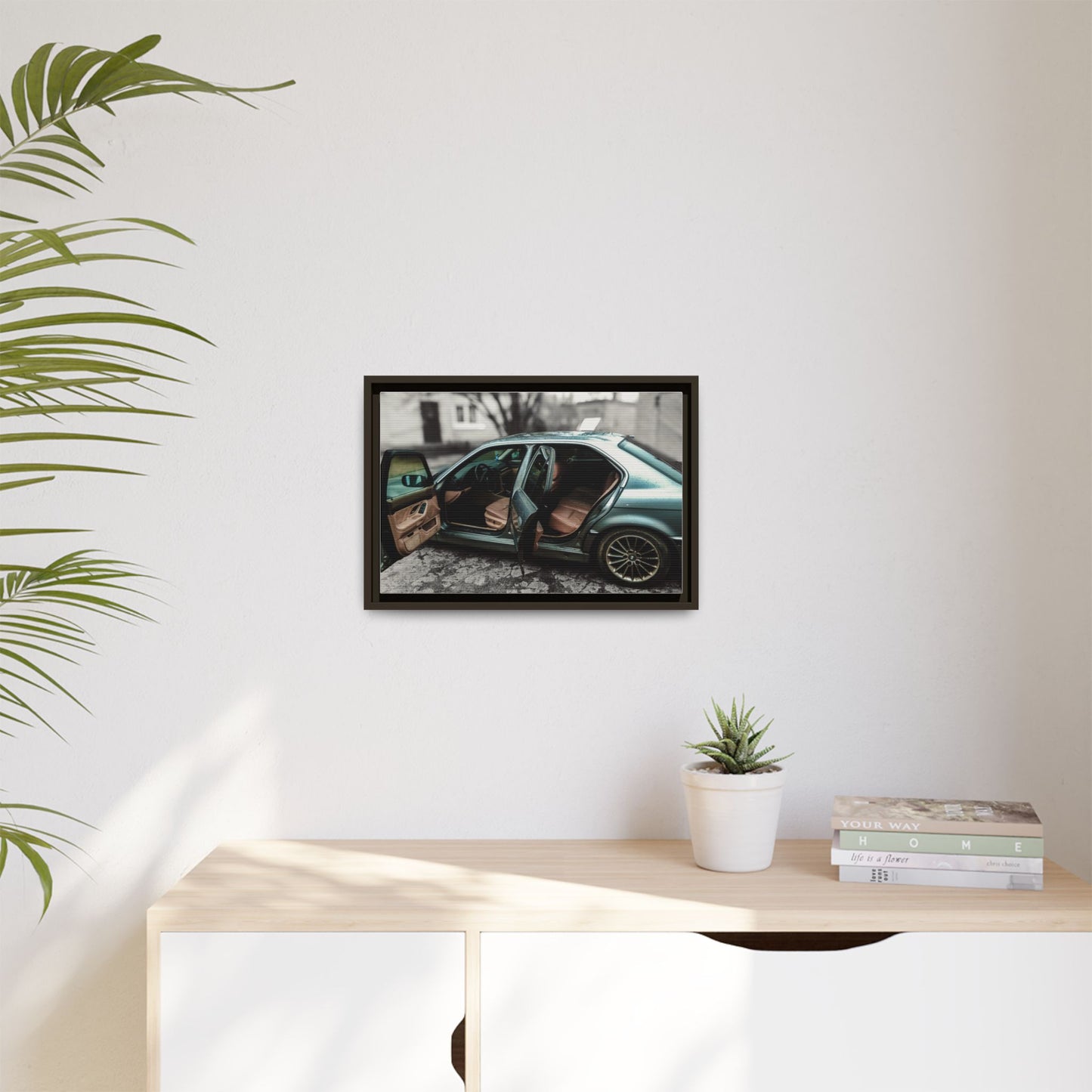 BMW 7 Matte Canvas, Framed (Multi-color)