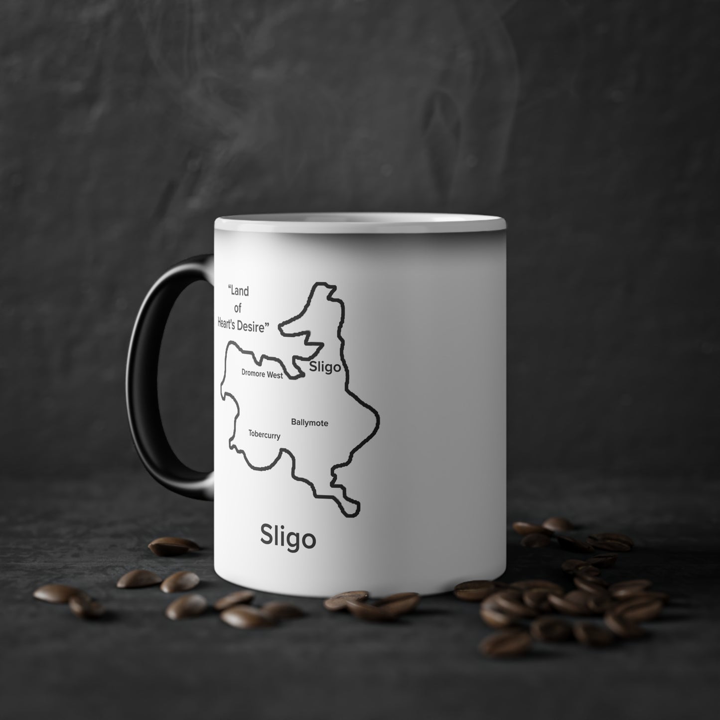Sligo Magic Mug: Color - Changing Coffee Cup with Artistic Map Design