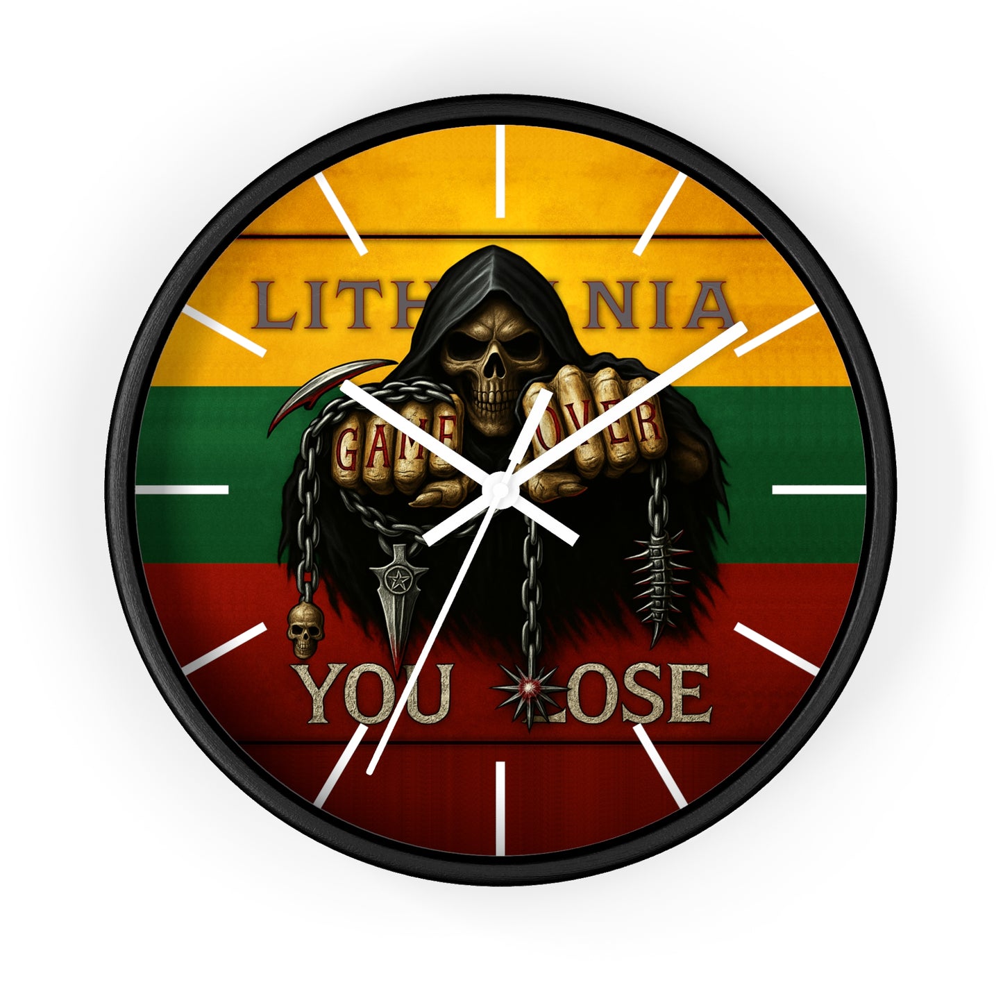 Lithuania Wall Clock Art "You lose"