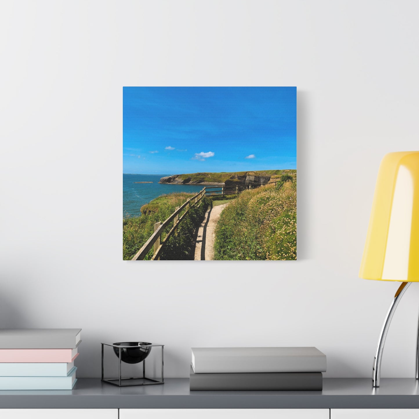 Sunny Walk In Ballybunion Matte Canvas, Stretched, 1.25"