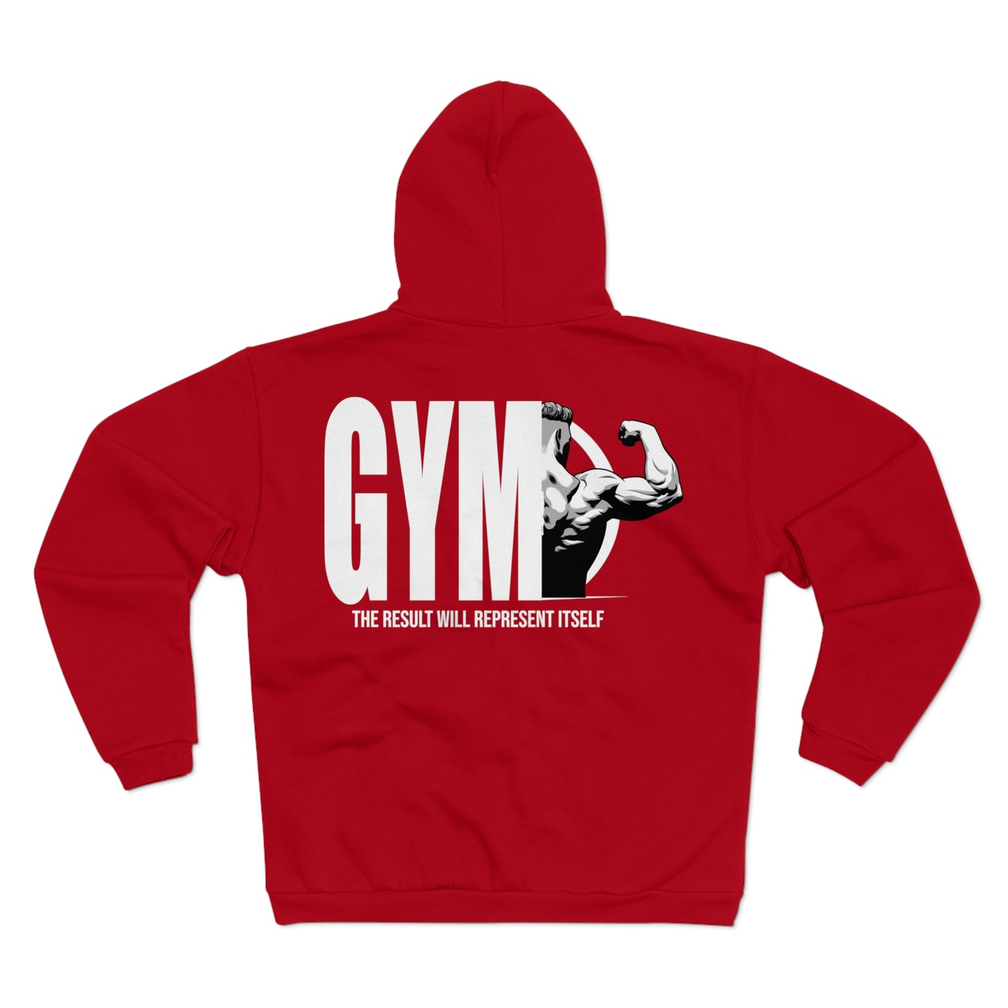 Gym Motivational Unisex Zip Sweatshirt - The Result Will Represent Itself