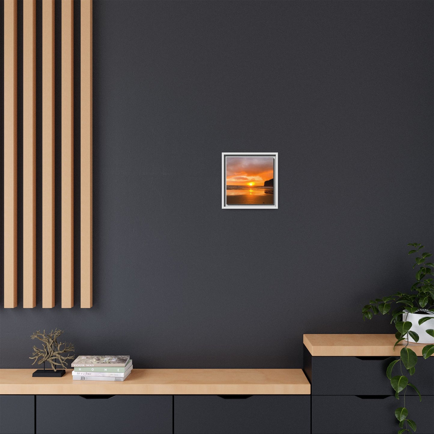 Sunset in Ballybunion Matte Canvas, Framed (Multi-color)