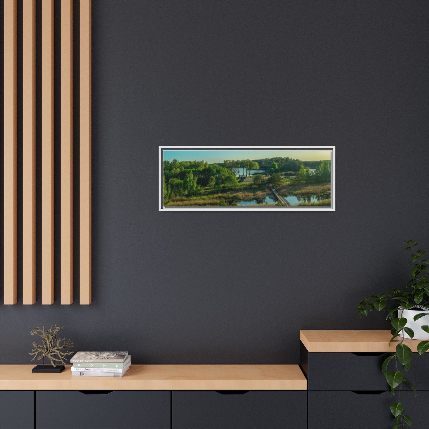 Zageres Lake Matte Canvas, Framed (Multi-color)