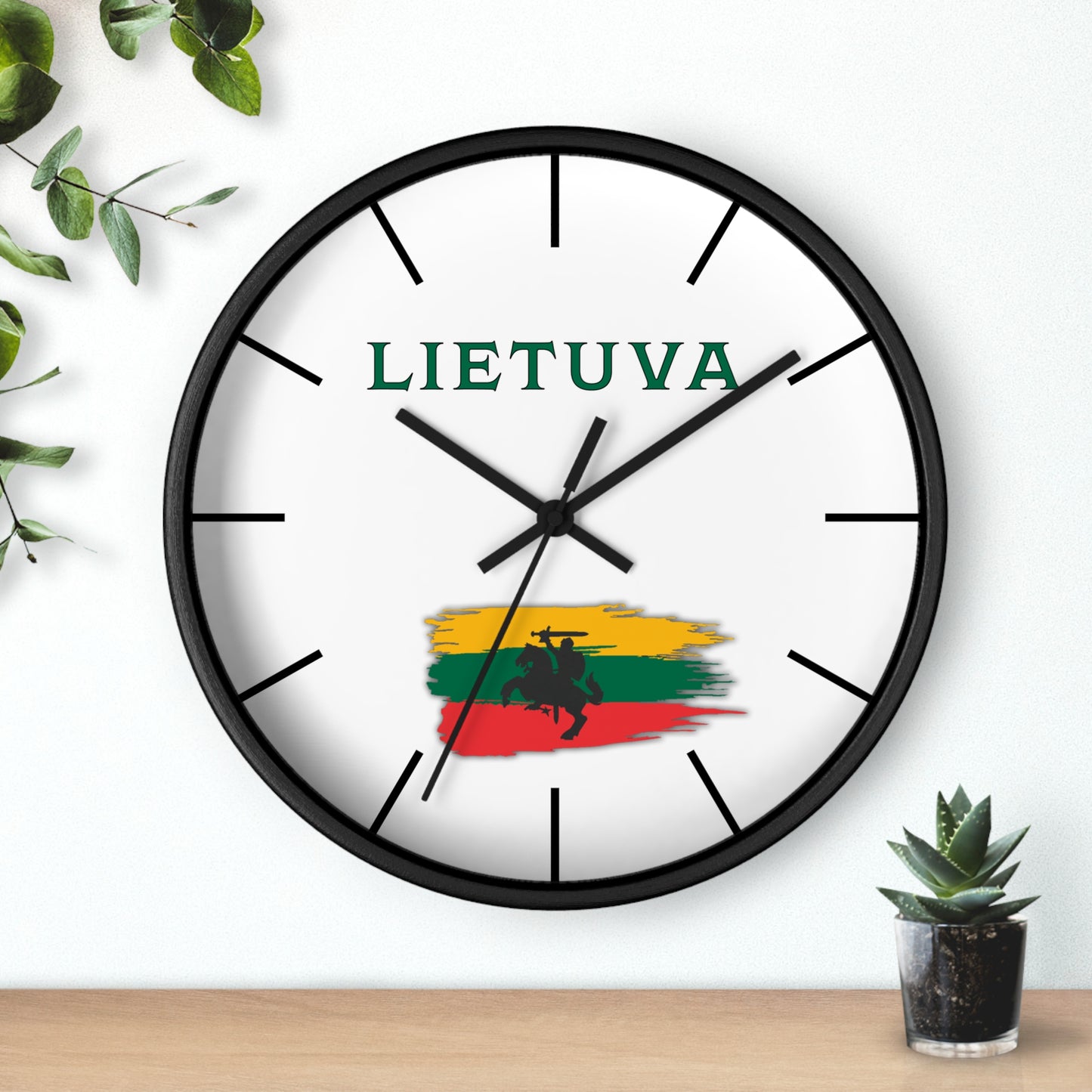 Lietuva Wall Clock - Stylish Home Decor for Lithuania Pride